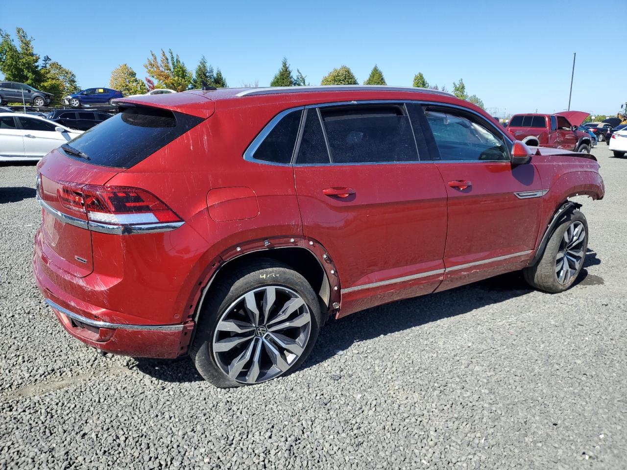 2021 Volkswagen Atlas Cross Sport Sel Premium R-line Красный vin: 1V2FE2CA8MC207735