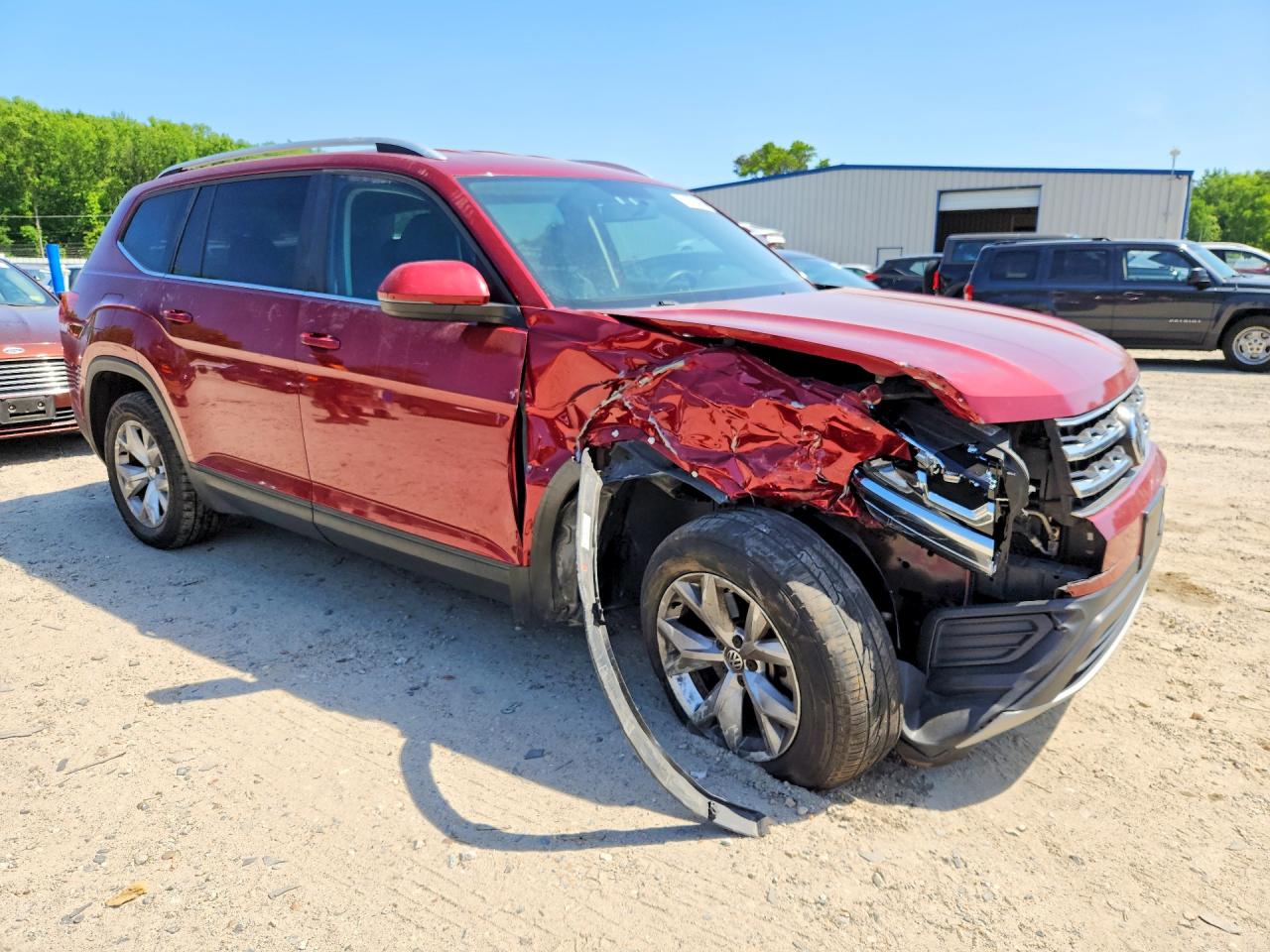 2018 Volkswagen Atlas S Red vin: 1V2GR2CA6JC543078