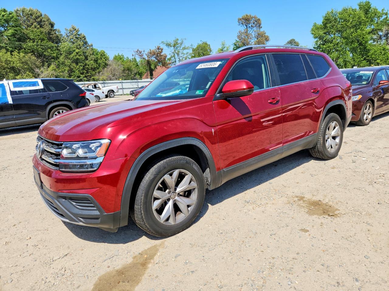 2018 Volkswagen Atlas S Red vin: 1V2GR2CA6JC543078
