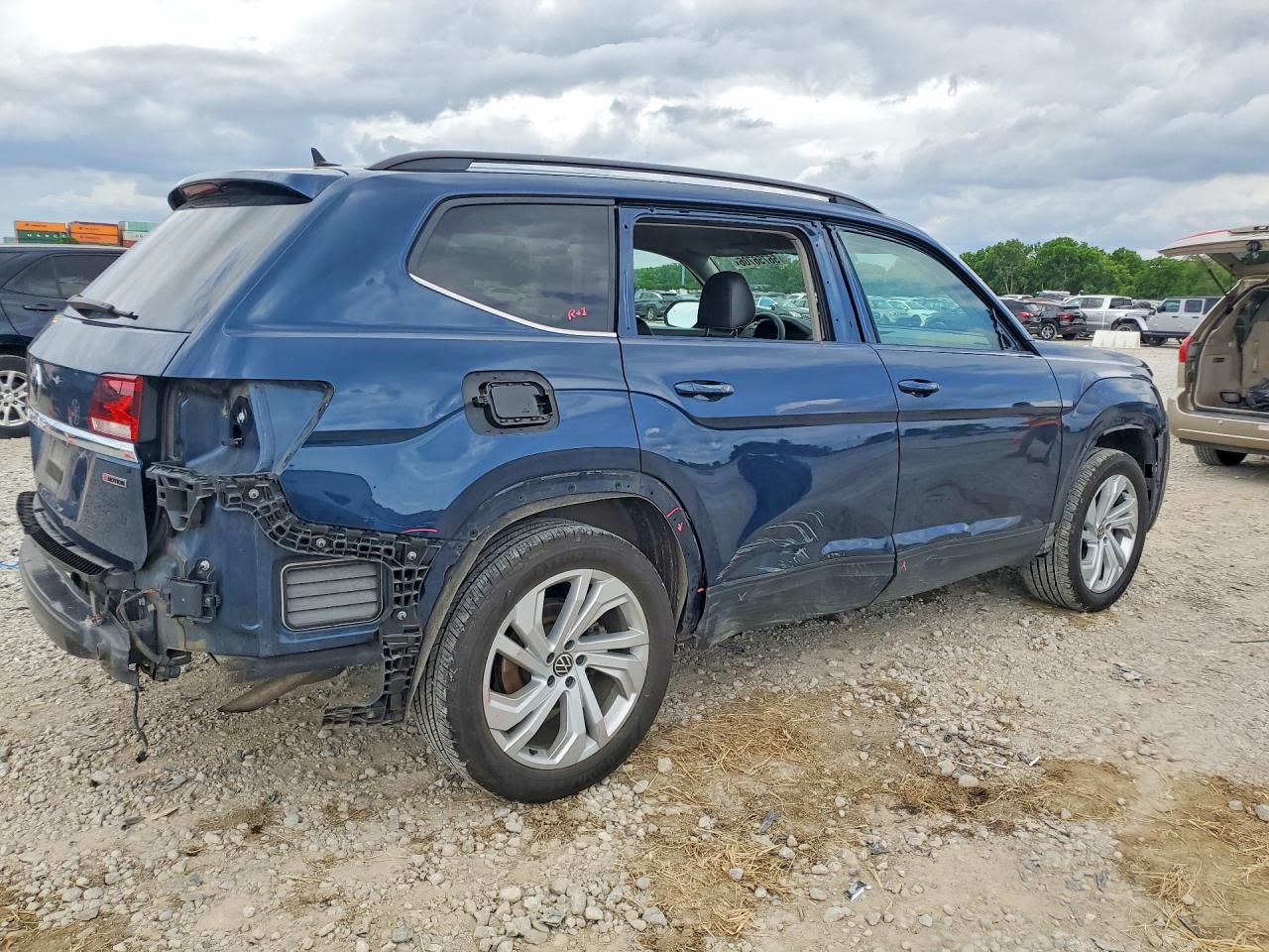 2021 Volkswagen Atlas Se Blue vin: 1V2HP2CA8MC607796