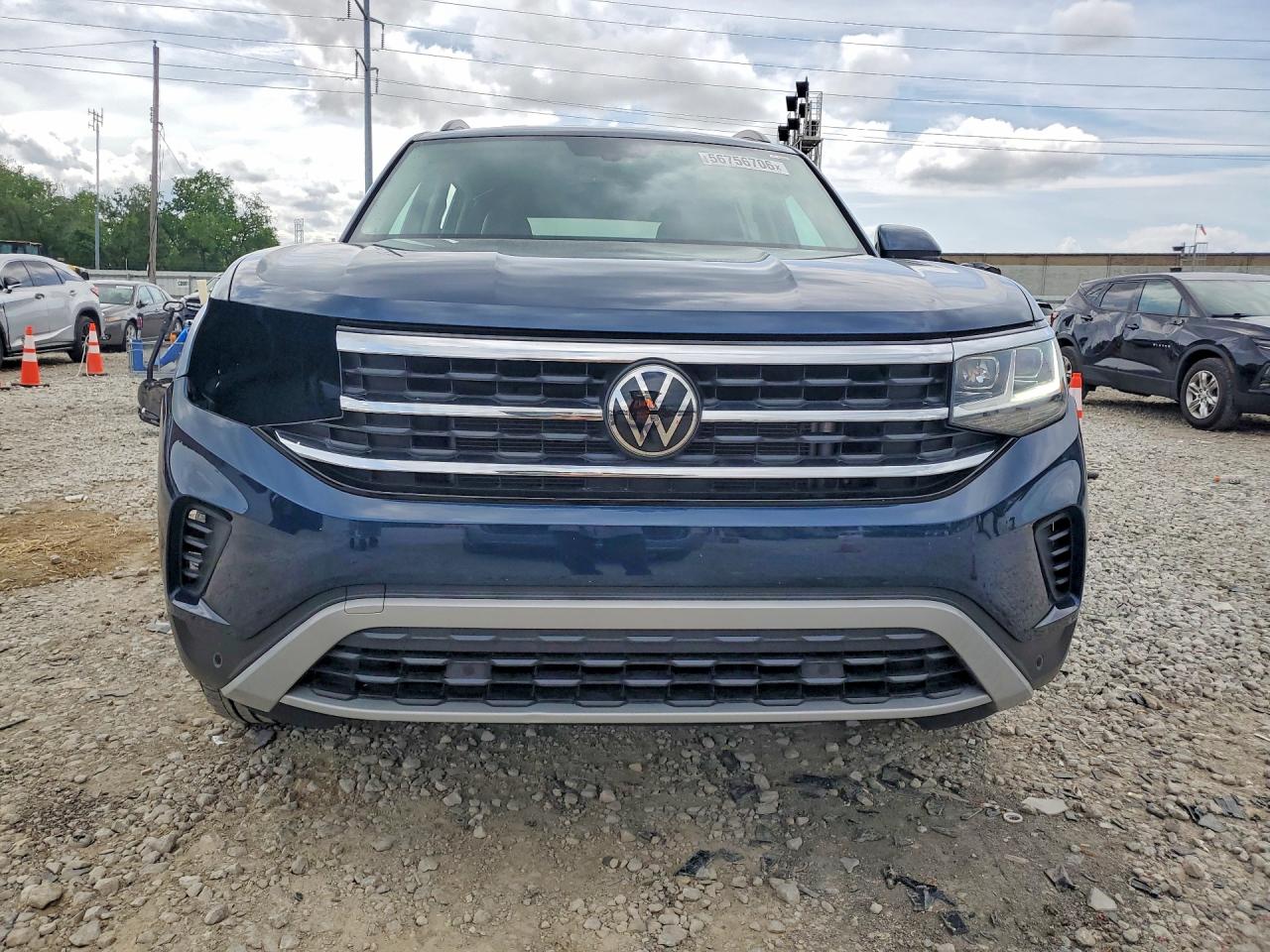 2021 Volkswagen Atlas Se Blue vin: 1V2HP2CA8MC607796