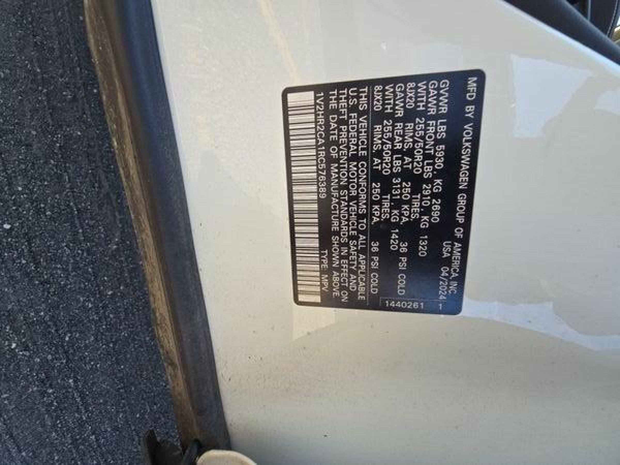 2024 Volkswagen Atlas 2.0t Se W/technology vin: 1V2HR2CA1RC576389