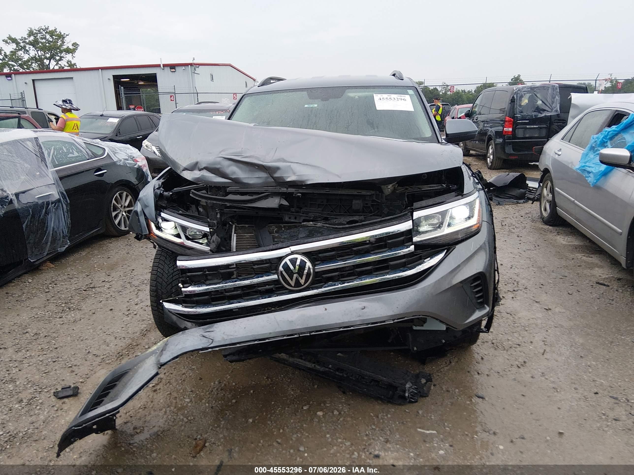 2022 Volkswagen Atlas 3.6l V6 Se W/technology Gray vin: 1V2HR2CA3NC544795
