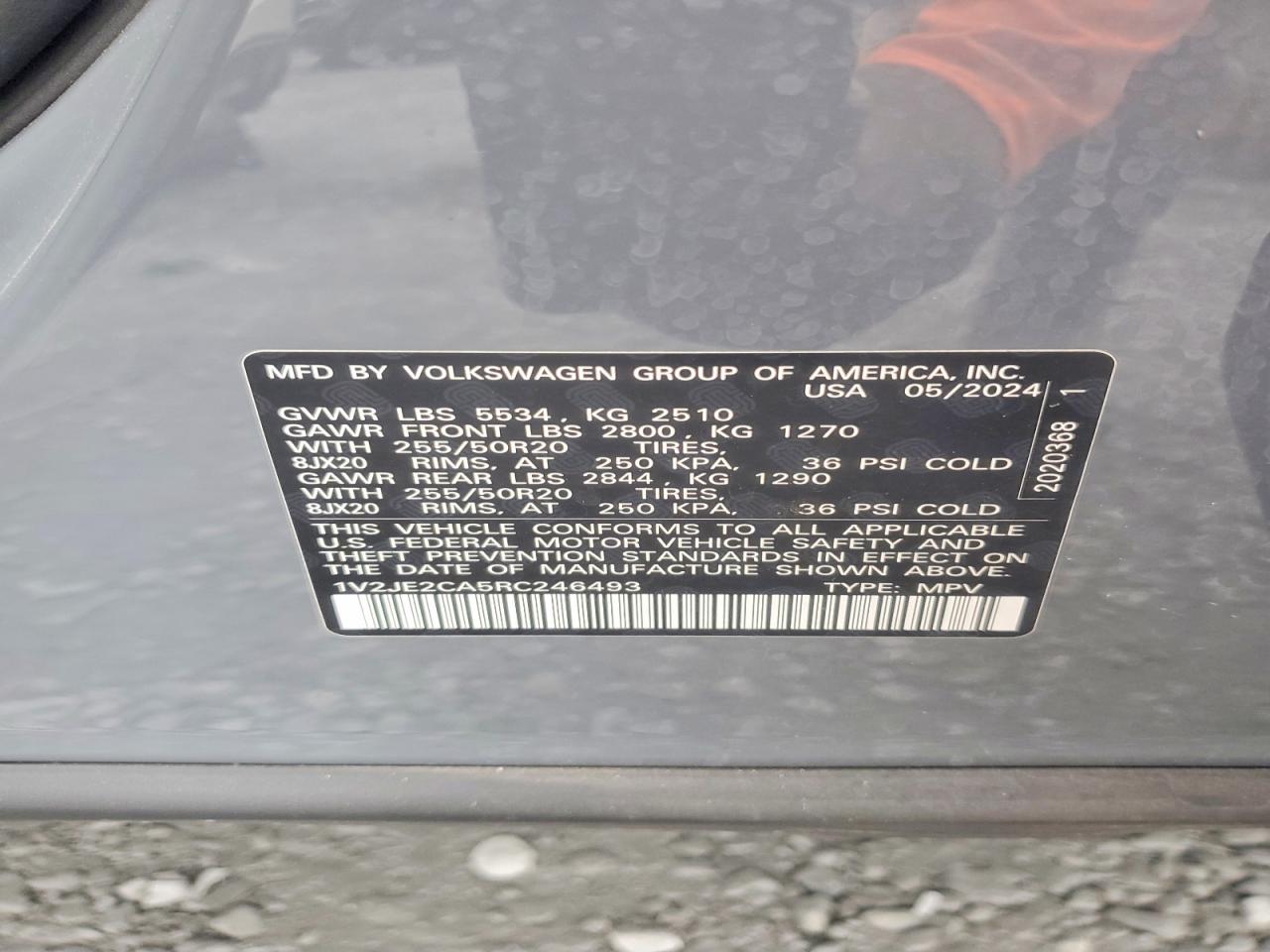 2024 Volkswagen Atlas Cross Sport Se Серый vin: 1V2JE2CA5RC246493