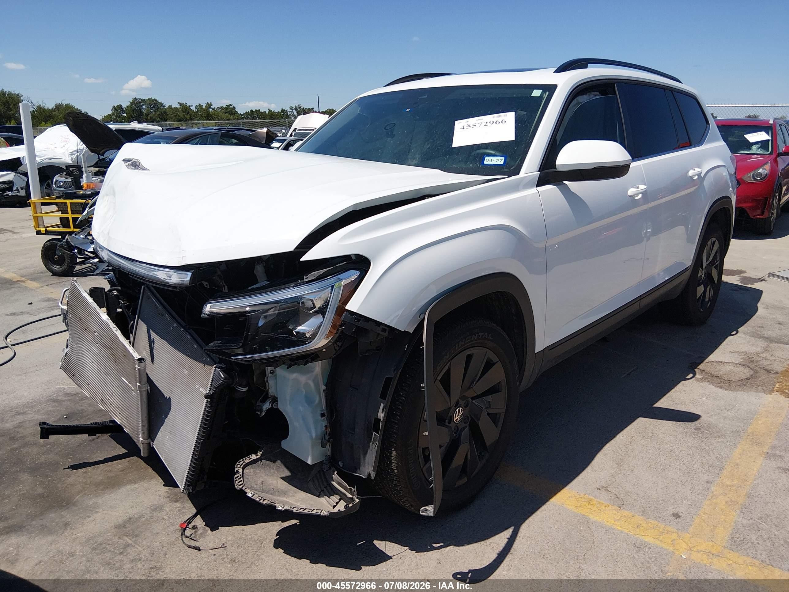 2025 Volkswagen Atlas 2.0t Se W/technology White vin: 1V2JR2CA3SC520218