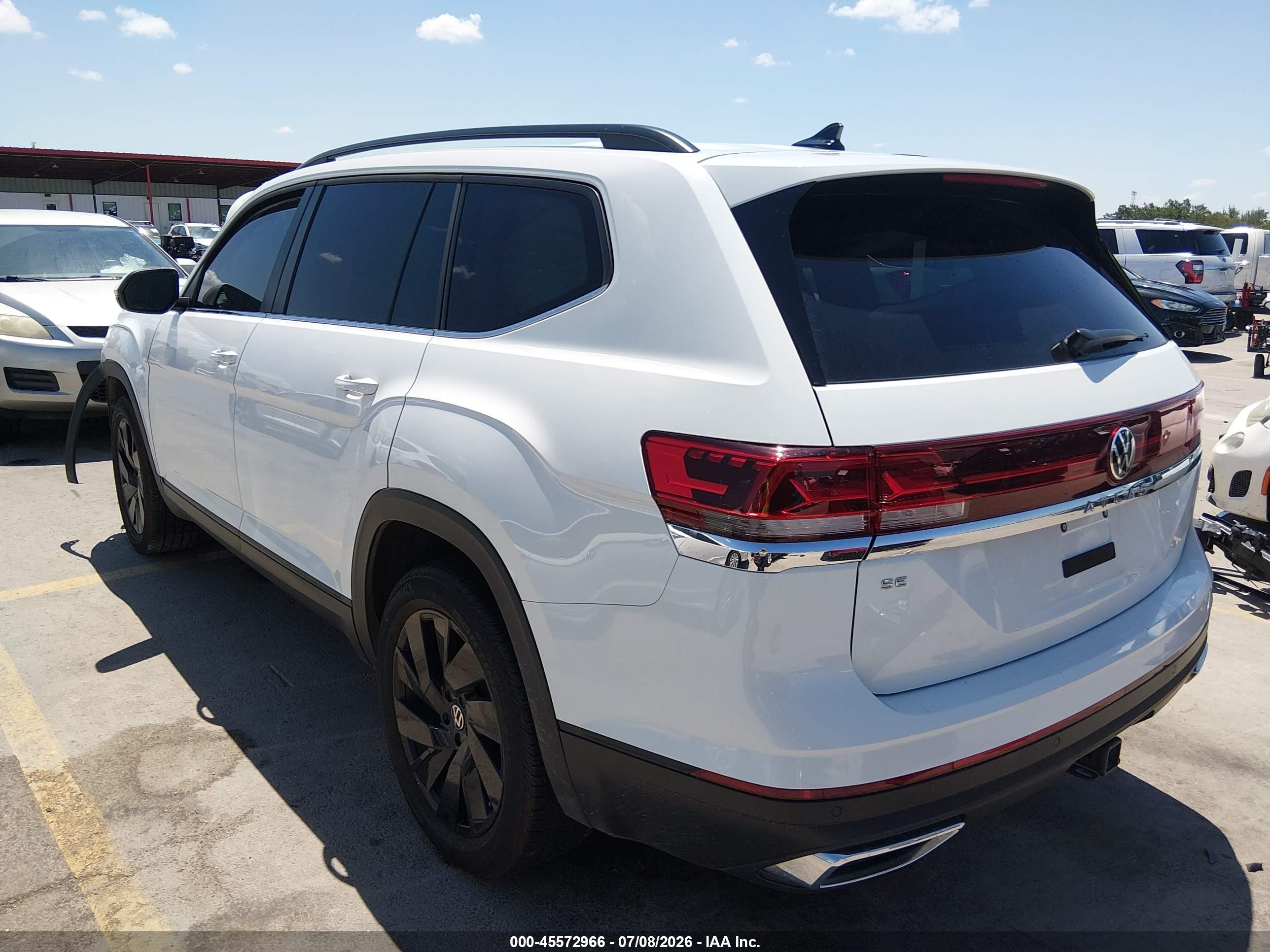 2025 Volkswagen Atlas 2.0t Se W/technology White vin: 1V2JR2CA3SC520218