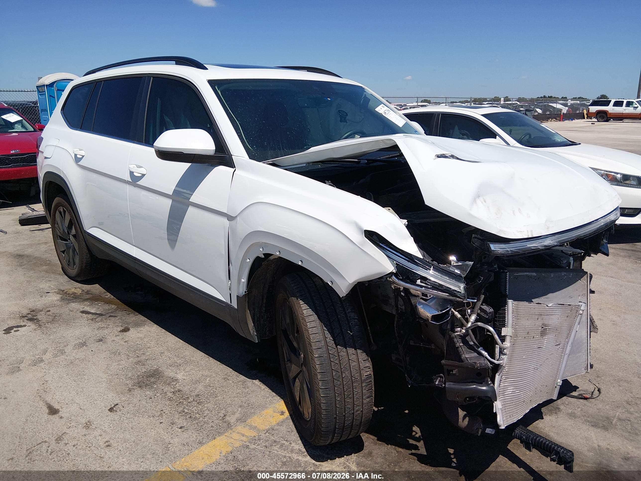 2025 Volkswagen Atlas 2.0t Se W/technology White vin: 1V2JR2CA3SC520218