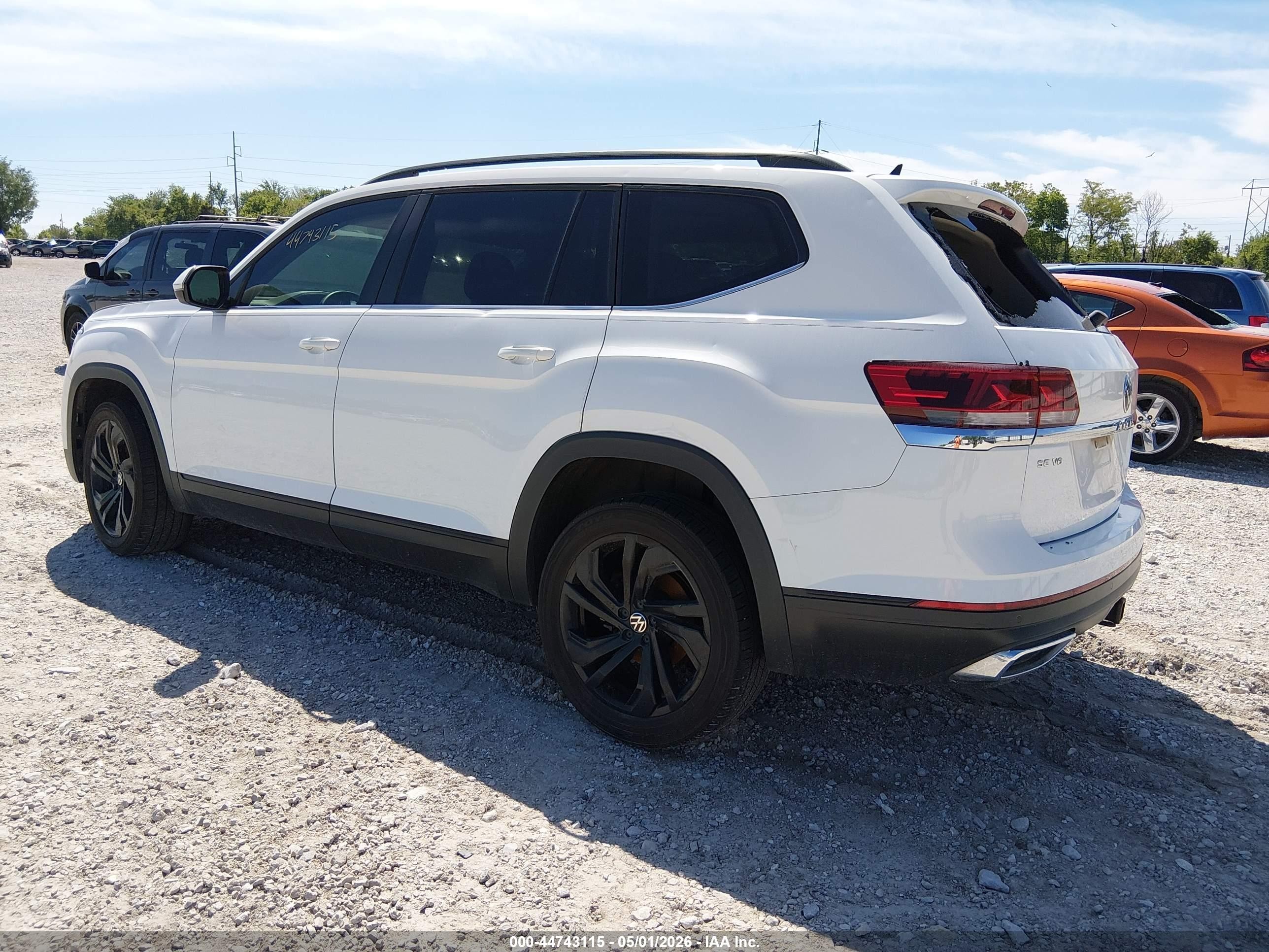 2021 Volkswagen Atlas 3.6l V6 Se W/technology Белый vin: 1V2JR2CA9MC546342