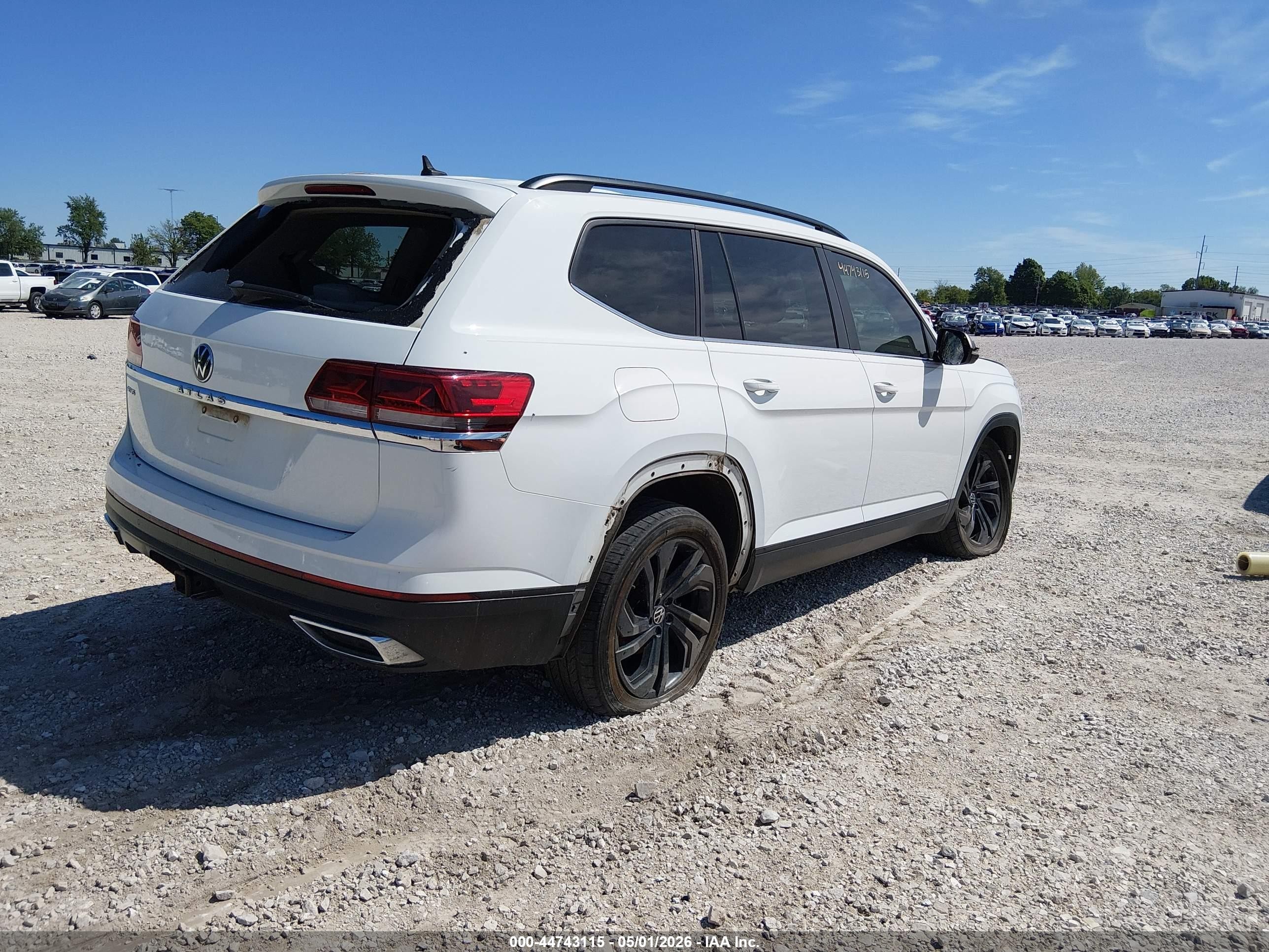 2021 Volkswagen Atlas 3.6l V6 Se W/technology Белый vin: 1V2JR2CA9MC546342