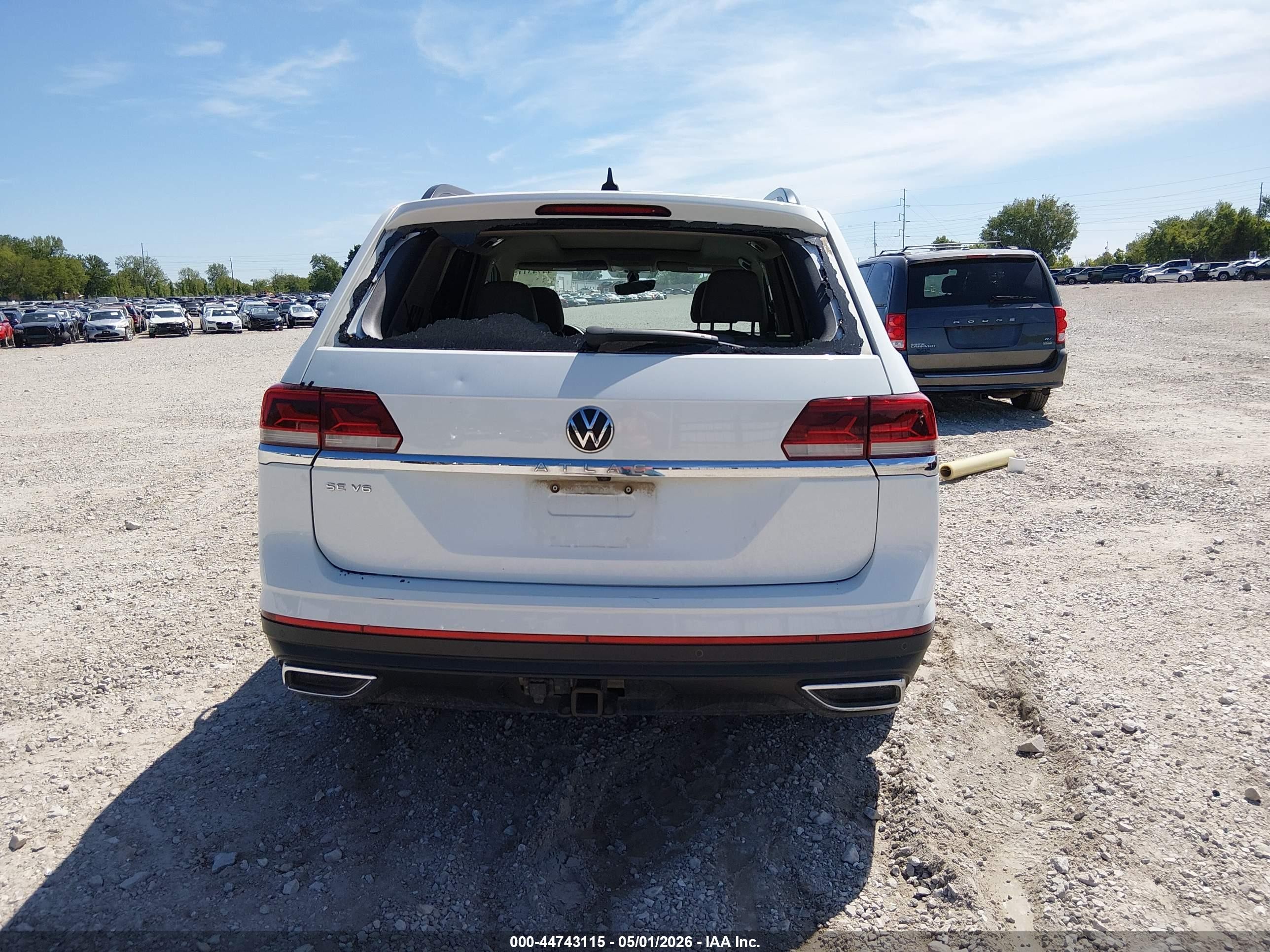 2021 Volkswagen Atlas 3.6l V6 Se W/technology Белый vin: 1V2JR2CA9MC546342
