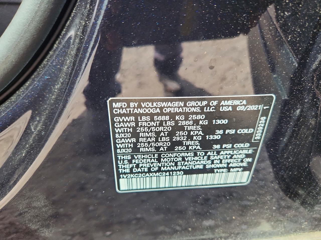 2021 Volkswagen Atlas Cross Sport Se Черный vin: 1V2KC2CAXMC241230