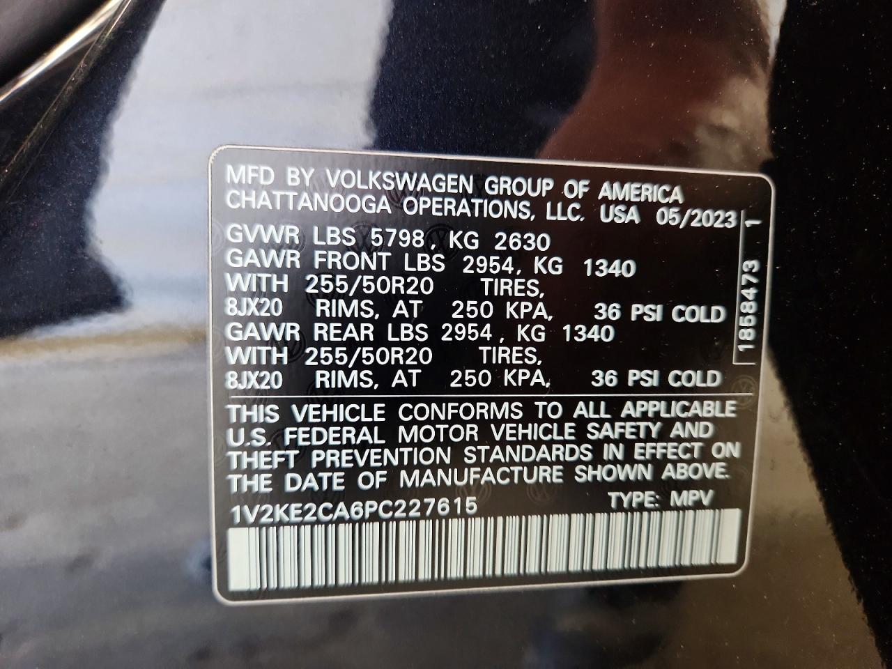 2023 Volkswagen Atlas Cross Sport Se Черный vin: 1V2KE2CA6PC227615