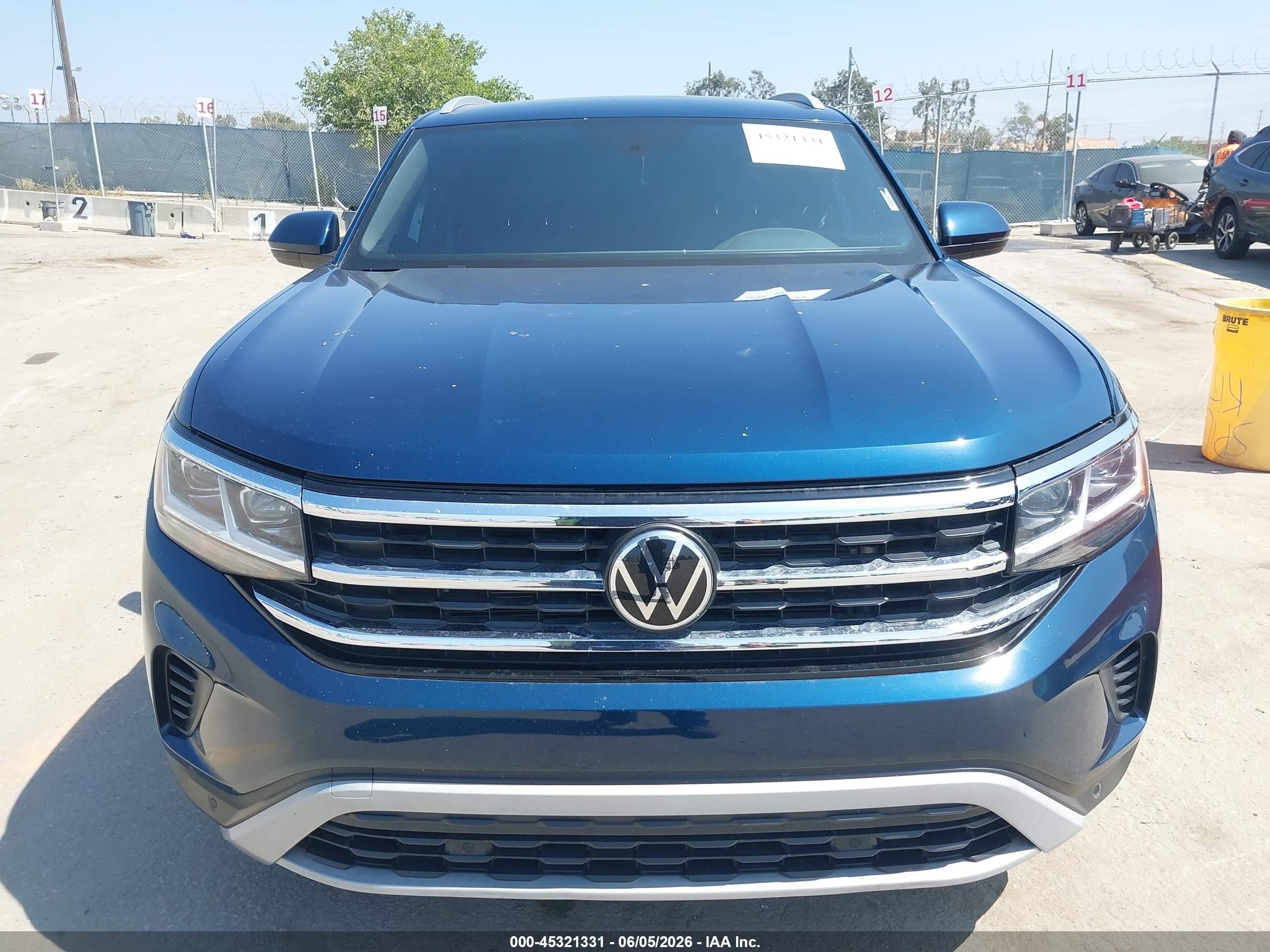 2022 Volkswagen Atlas Cross Sport 3.6l V6 Se W/technology Blue vin: 1V2KE2CA7NC226549