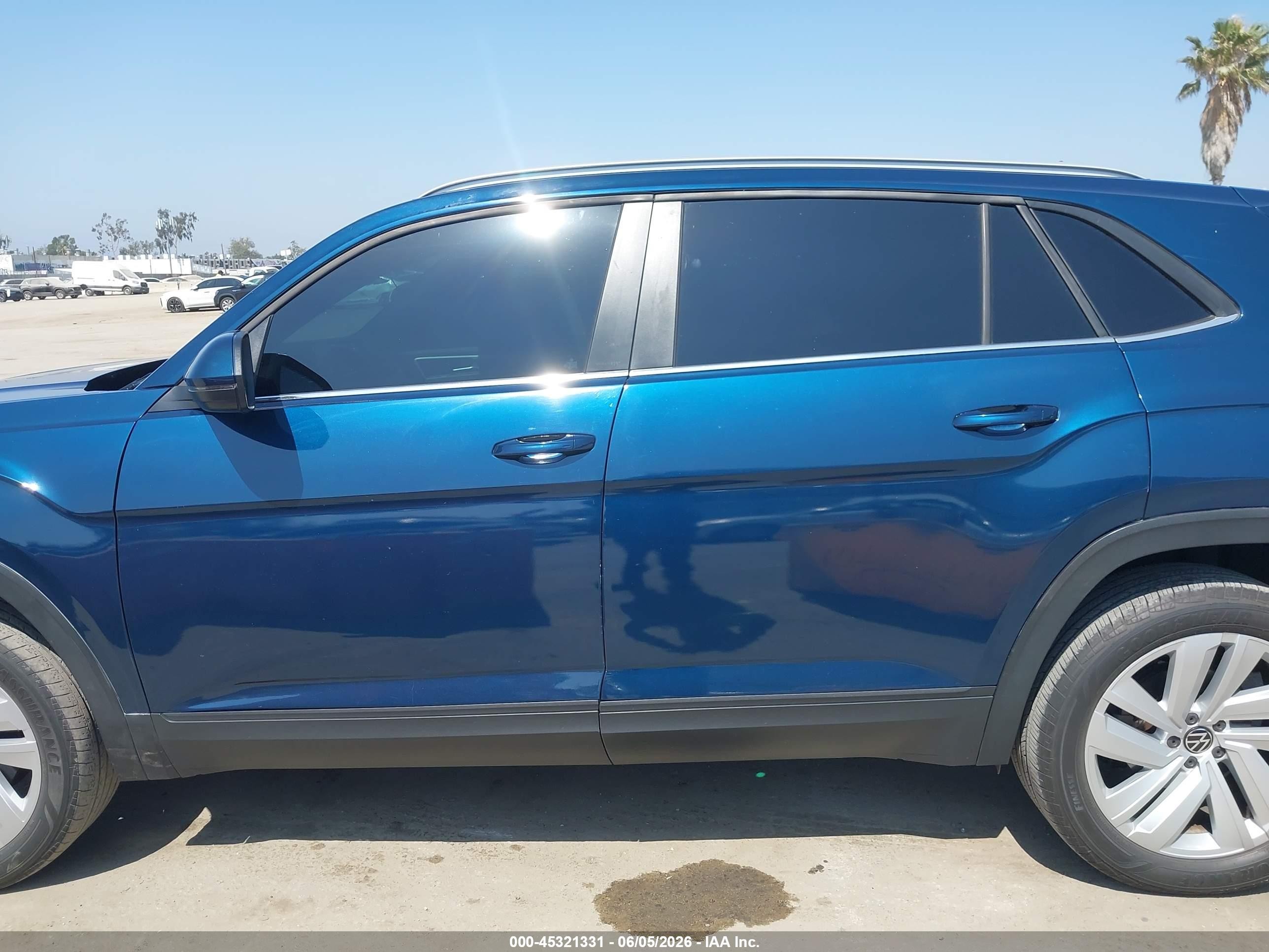 2022 Volkswagen Atlas Cross Sport 3.6l V6 Se W/technology Blue vin: 1V2KE2CA7NC226549