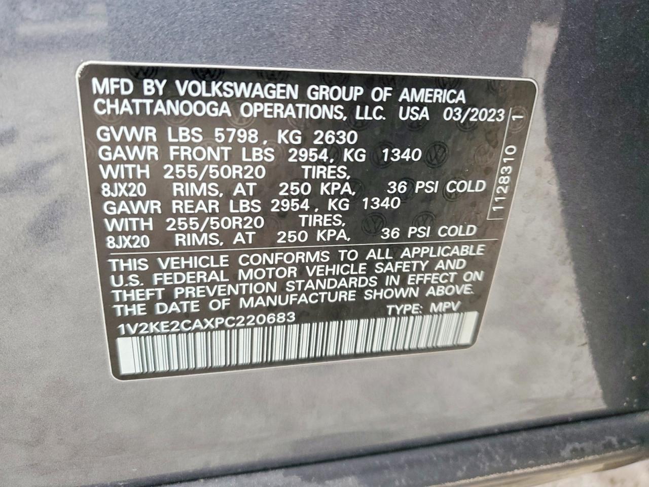 2023 Volkswagen Atlas Cross Sport Se Gray vin: 1V2KE2CAXPC220683