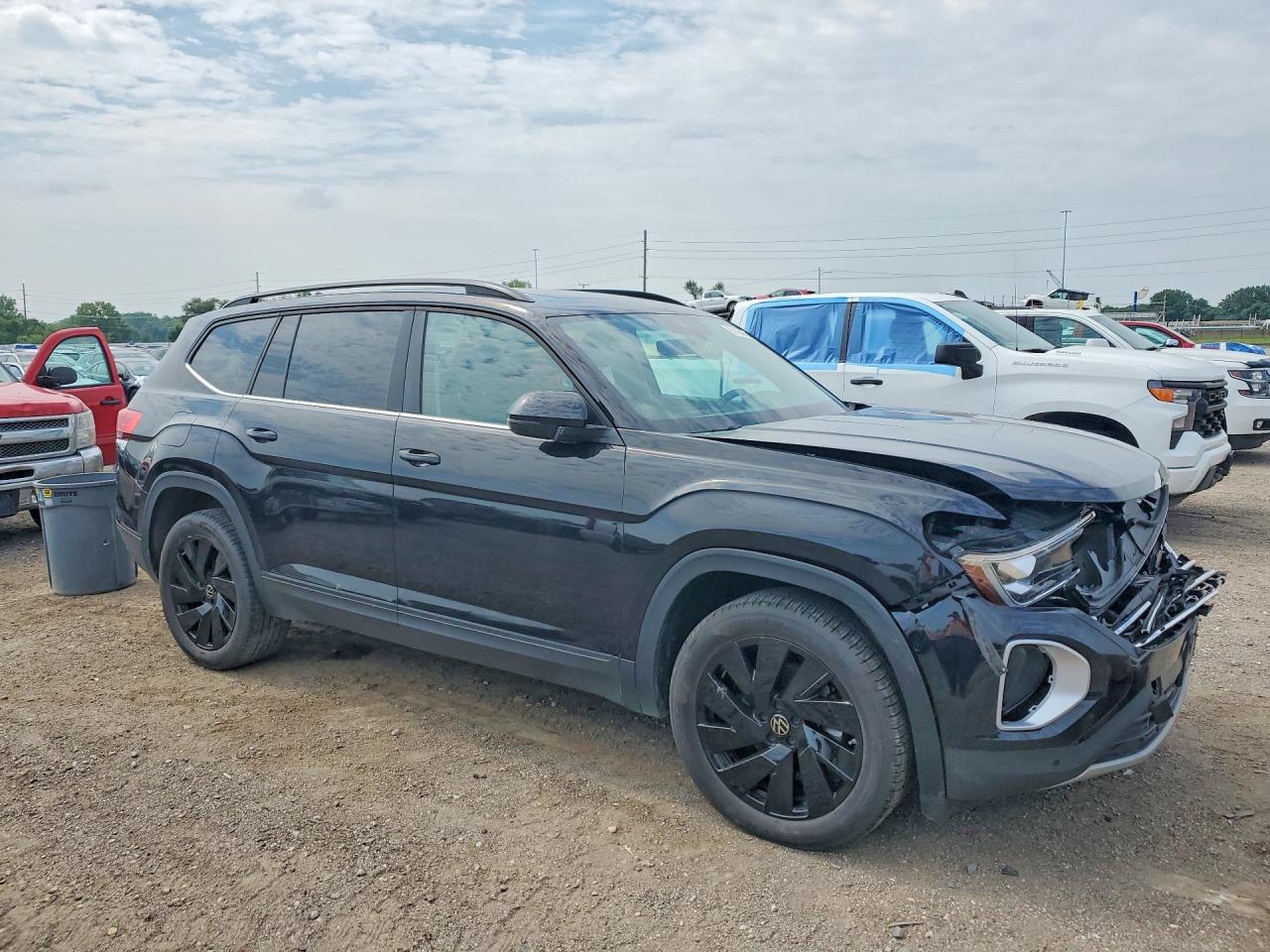 2025 Volkswagen Atlas Se Black vin: 1V2KR2CA2SC554624