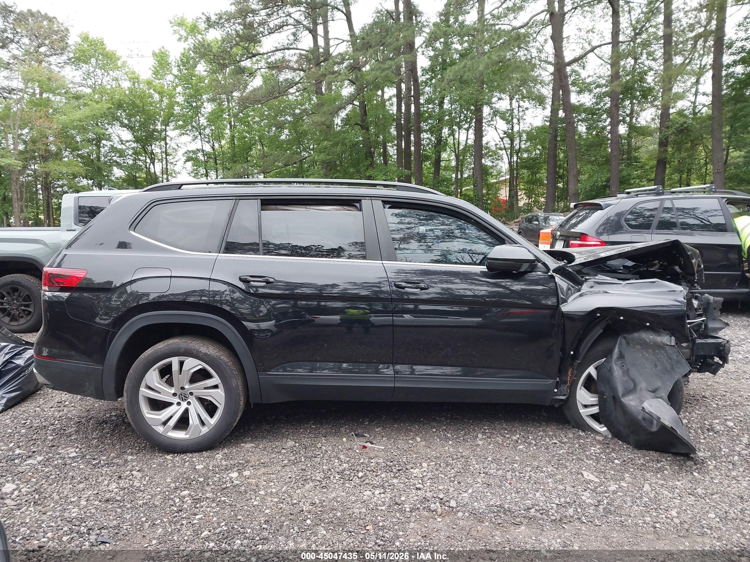 2021 Volkswagen Atlas 3.6l V6 Se W/technology Черный vin: 1V2KR2CA4MC596957