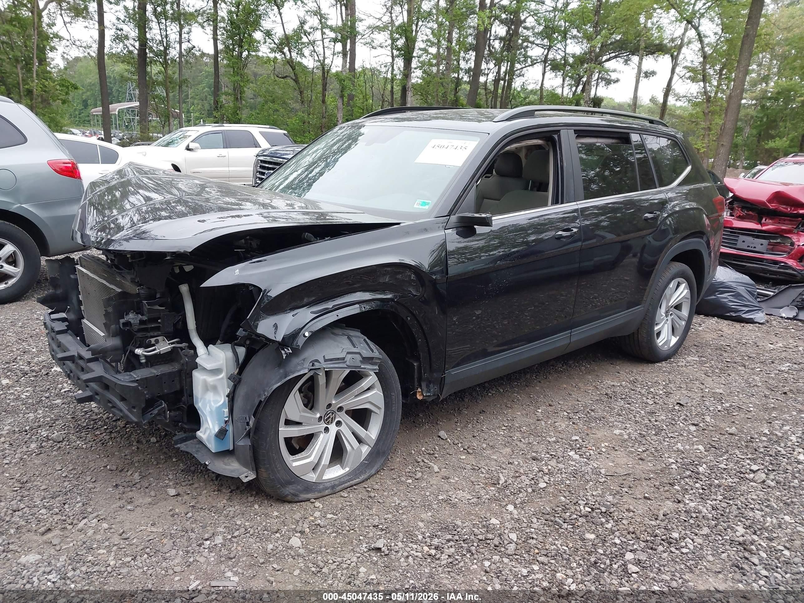 2021 Volkswagen Atlas 3.6l V6 Se W/technology Черный vin: 1V2KR2CA4MC596957