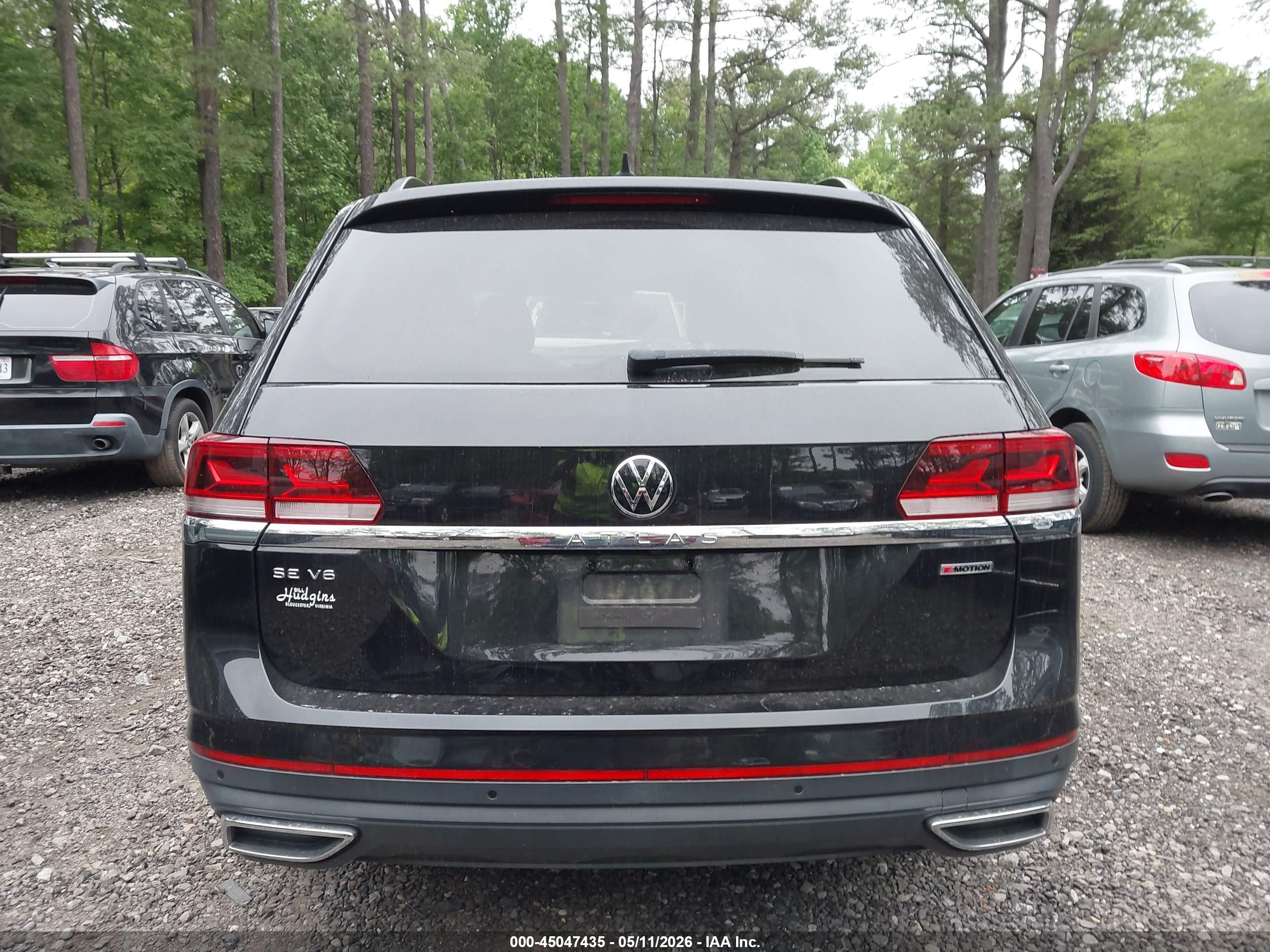 2021 Volkswagen Atlas 3.6l V6 Se W/technology Черный vin: 1V2KR2CA4MC596957