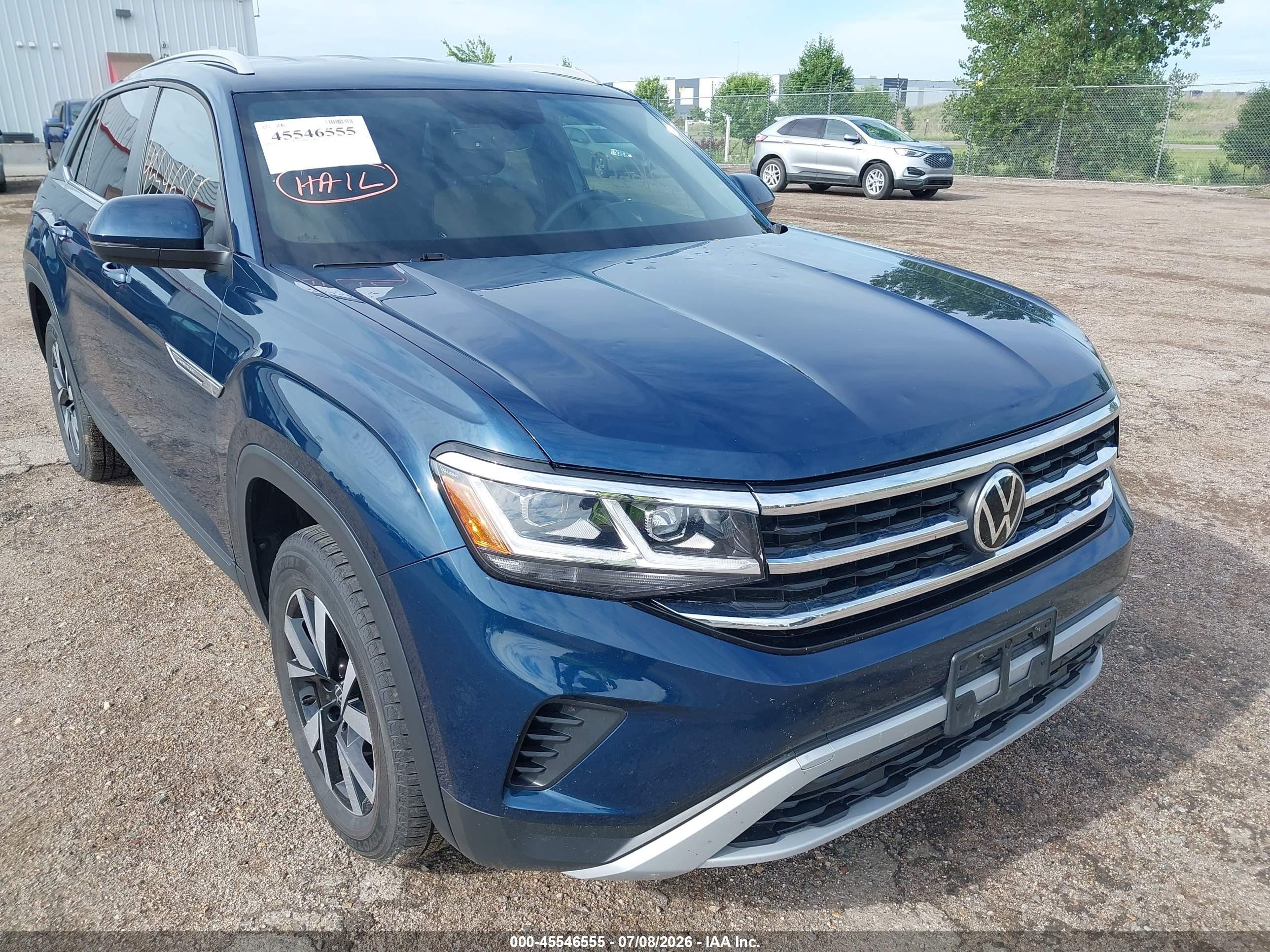 2021 Volkswagen Atlas Cross Sport 2.0t Se Blue vin: 1V2LC2CA7MC229556