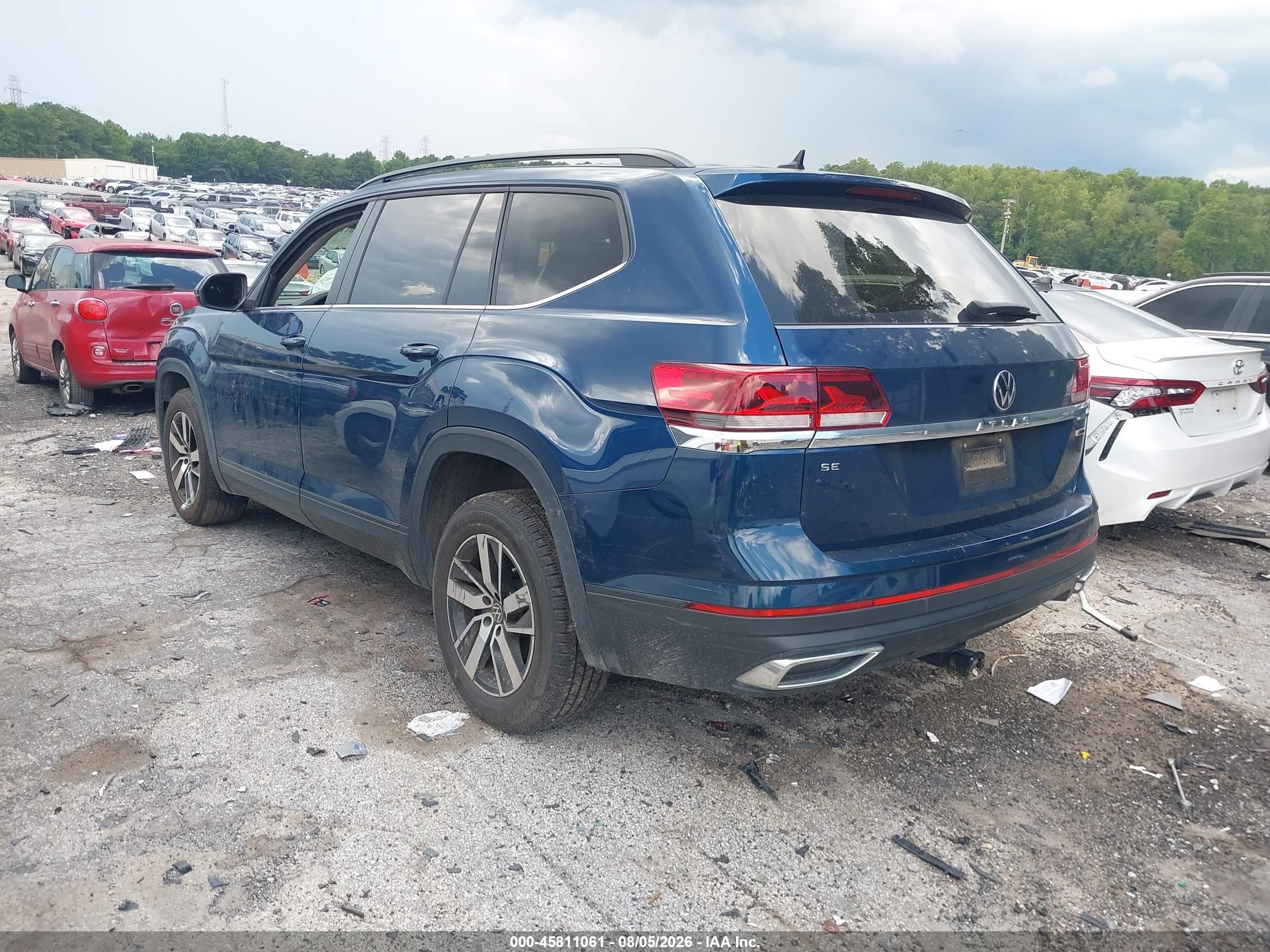2021 Volkswagen Atlas 2.0t Se Blue vin: 1V2LP2CA2MC528764