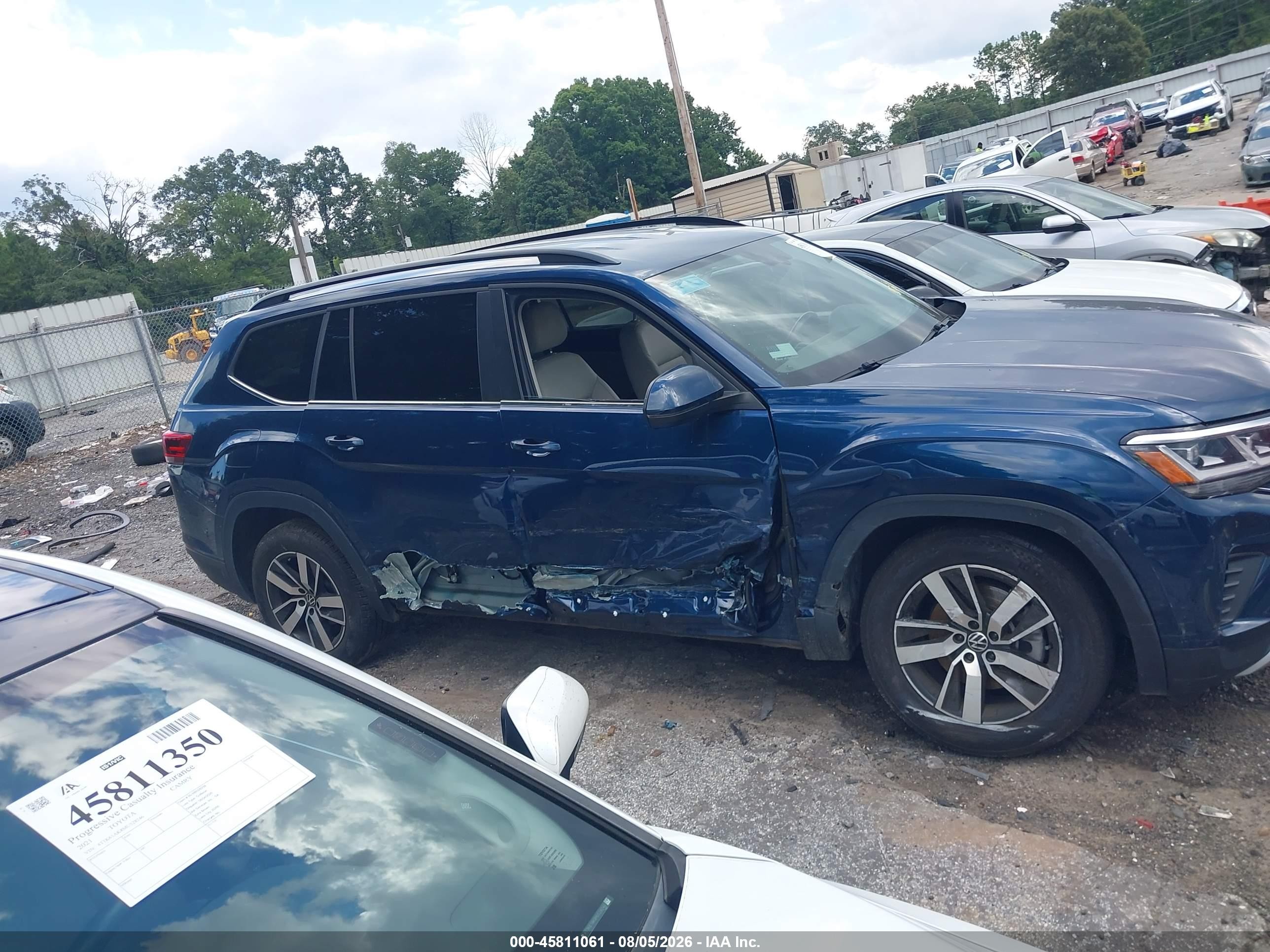 2021 Volkswagen Atlas 2.0t Se Blue vin: 1V2LP2CA2MC528764