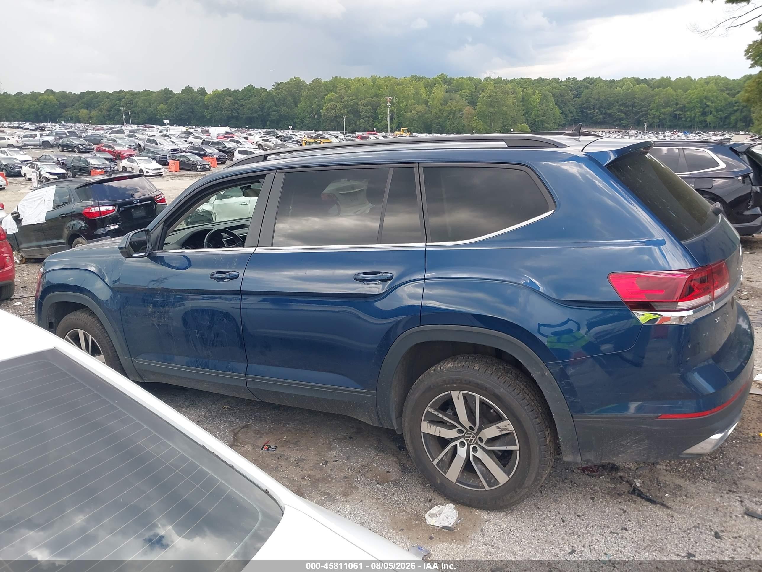 2021 Volkswagen Atlas 2.0t Se Blue vin: 1V2LP2CA2MC528764