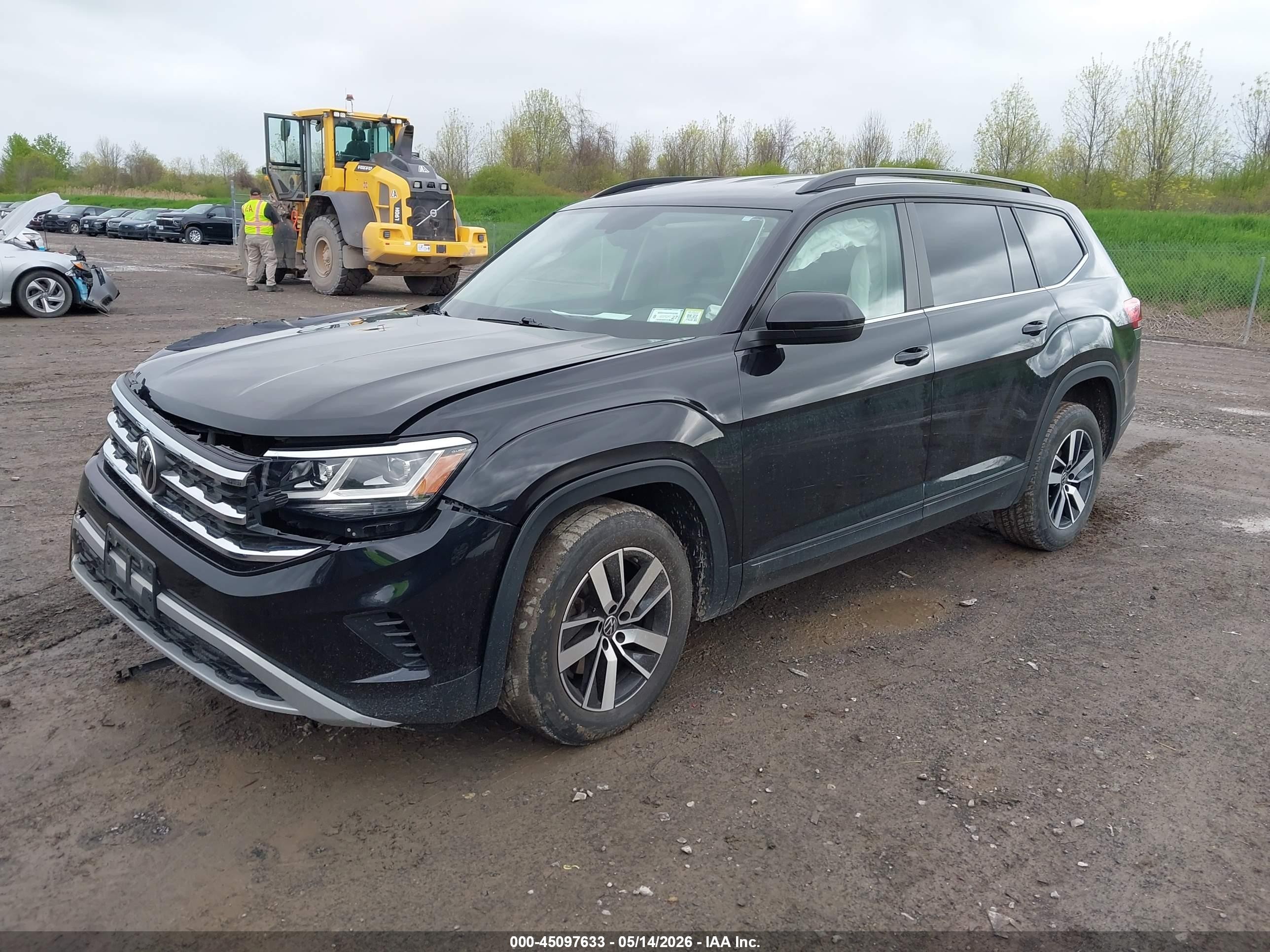 2022 Volkswagen Atlas 2.0t Se Black vin: 1V2LP2CA9NC509288
