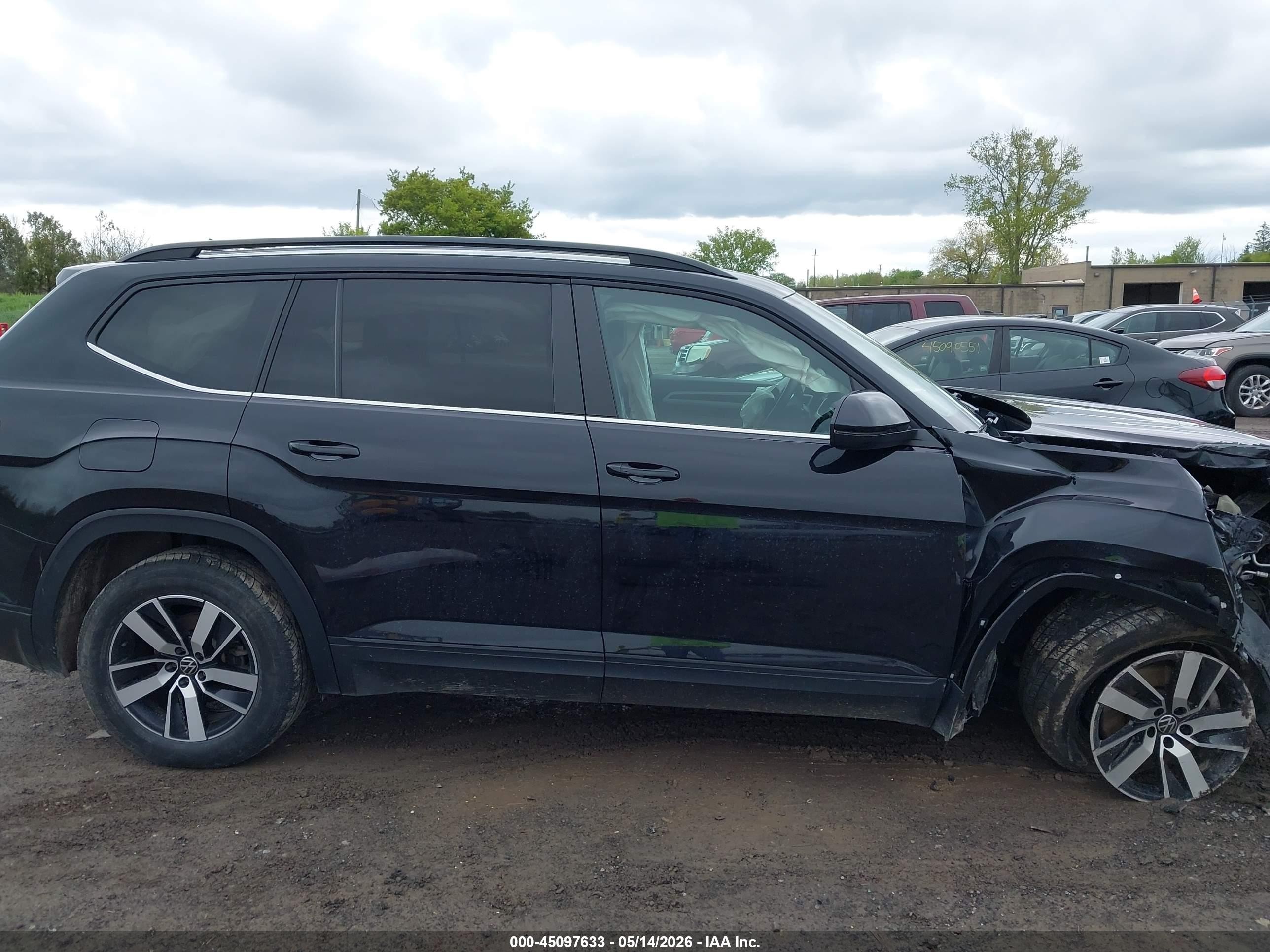 2022 Volkswagen Atlas 2.0t Se Black vin: 1V2LP2CA9NC509288