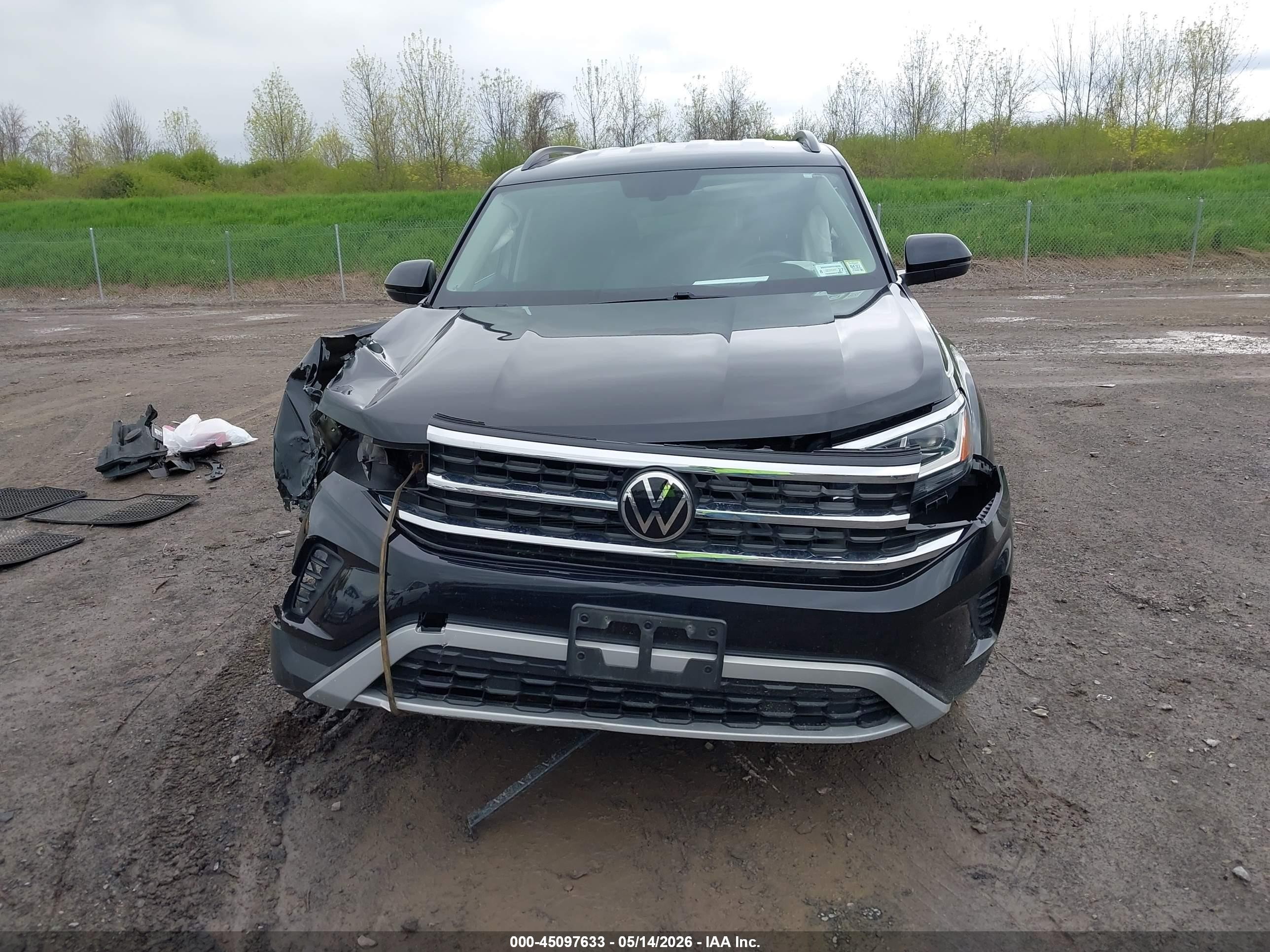 2022 Volkswagen Atlas 2.0t Se Black vin: 1V2LP2CA9NC509288