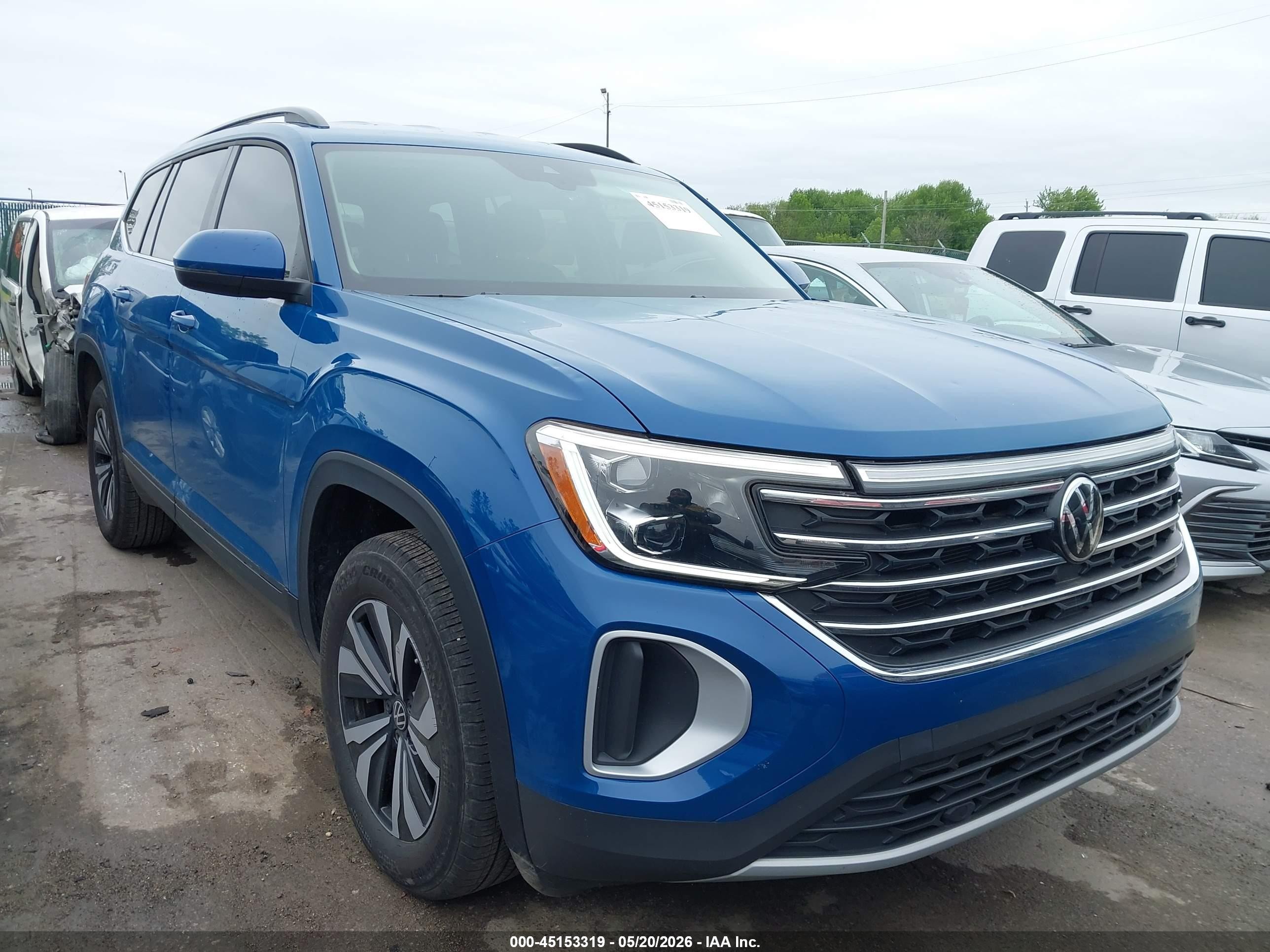 2025 Volkswagen Atlas 2.0t Se Blue vin: 1V2LR2CA7SC523390