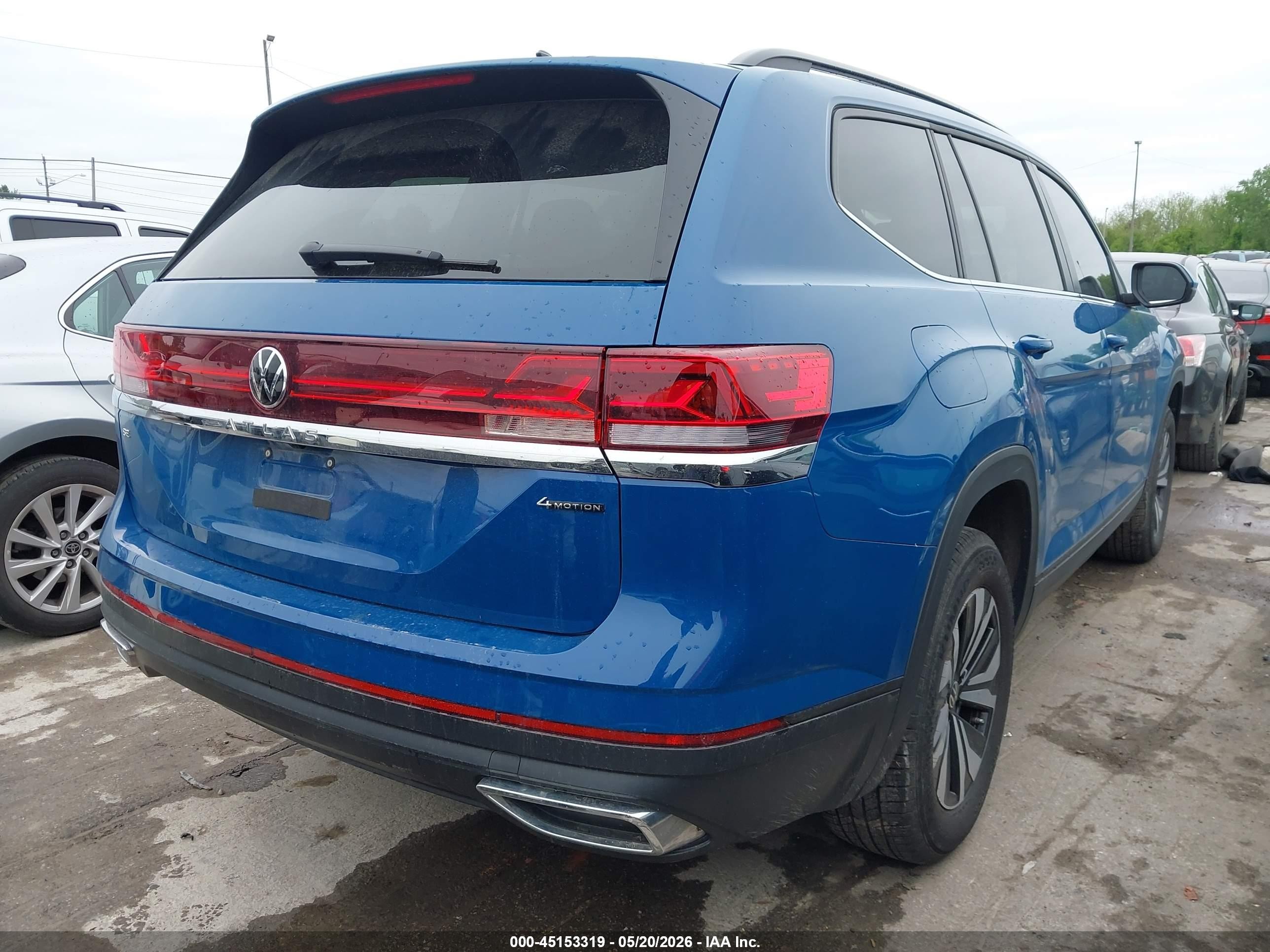 2025 Volkswagen Atlas 2.0t Se Blue vin: 1V2LR2CA7SC523390