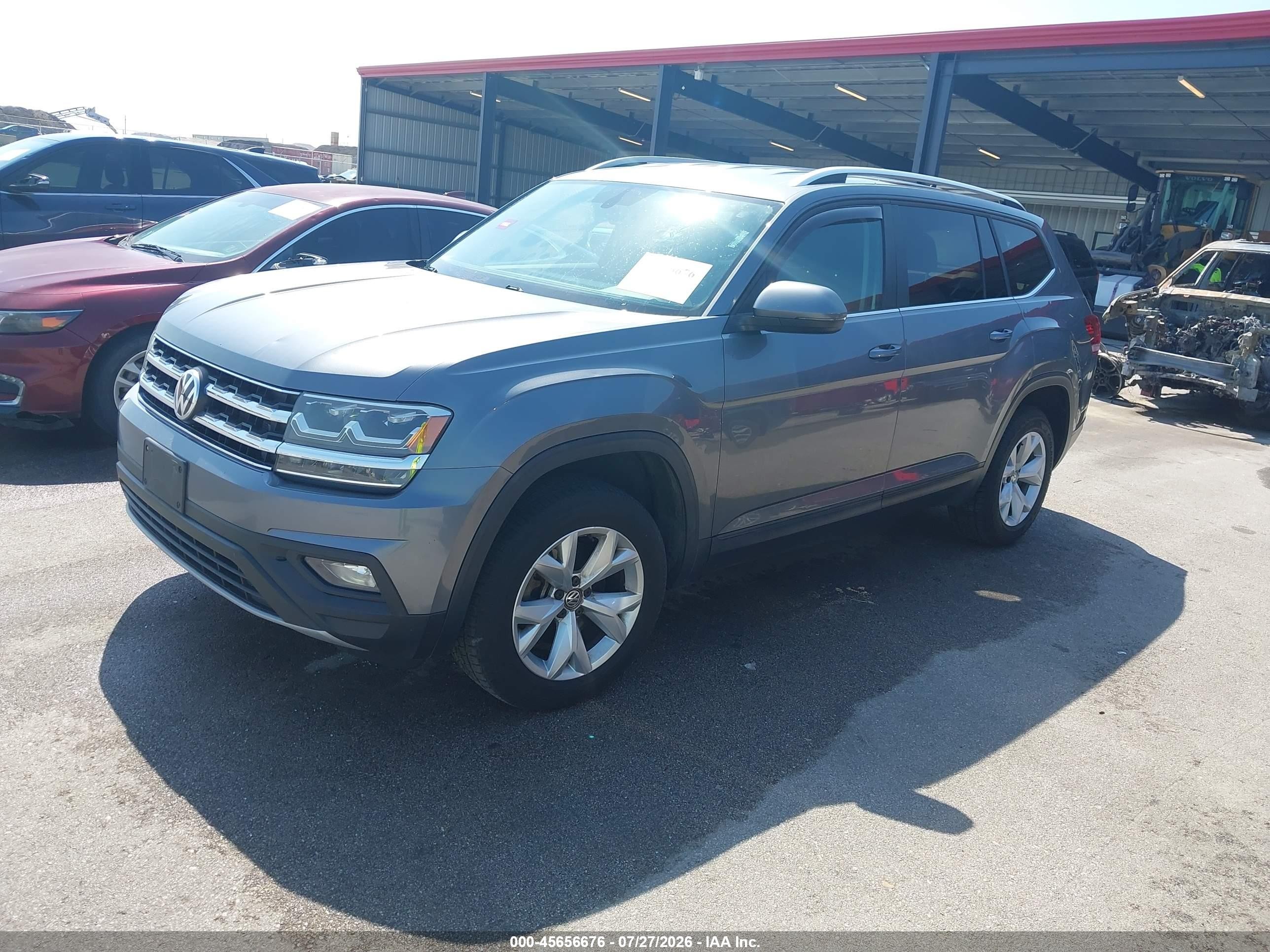 2019 Volkswagen Atlas 3.6l V6 Se Gray vin: 1V2LR2CA8KC572338