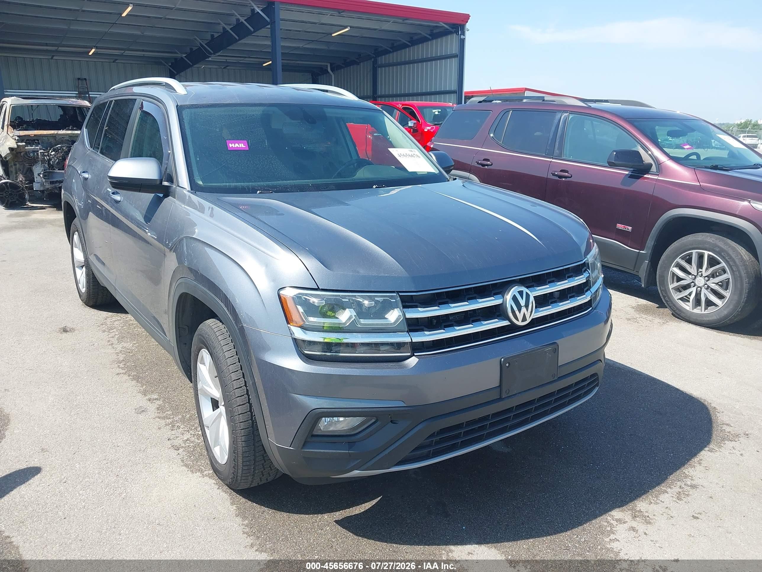 2019 Volkswagen Atlas 3.6l V6 Se Gray vin: 1V2LR2CA8KC572338