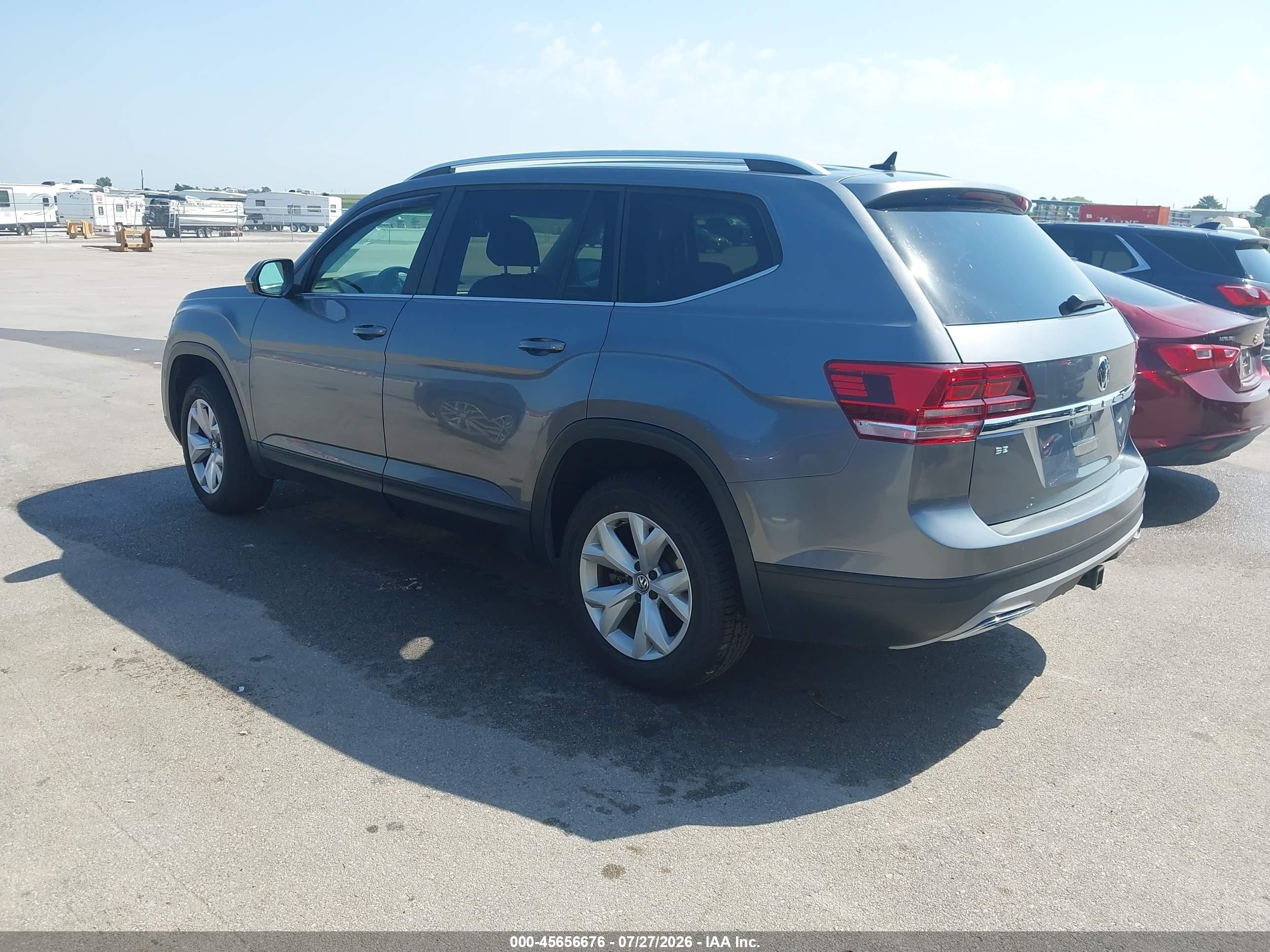 2019 Volkswagen Atlas 3.6l V6 Se Gray vin: 1V2LR2CA8KC572338
