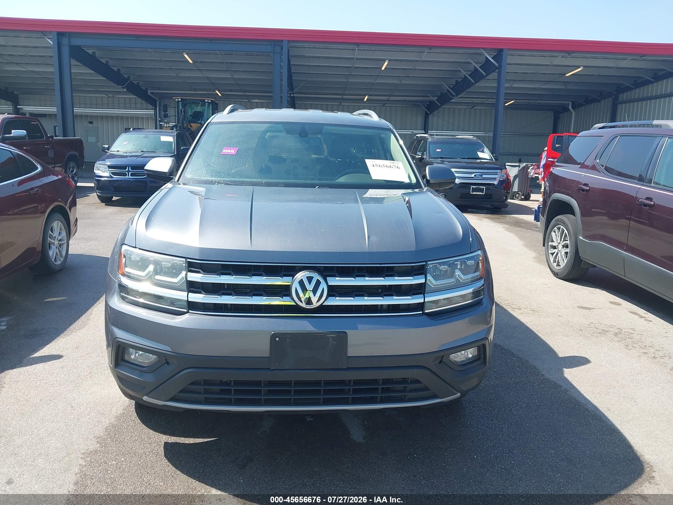2019 Volkswagen Atlas 3.6l V6 Se Gray vin: 1V2LR2CA8KC572338