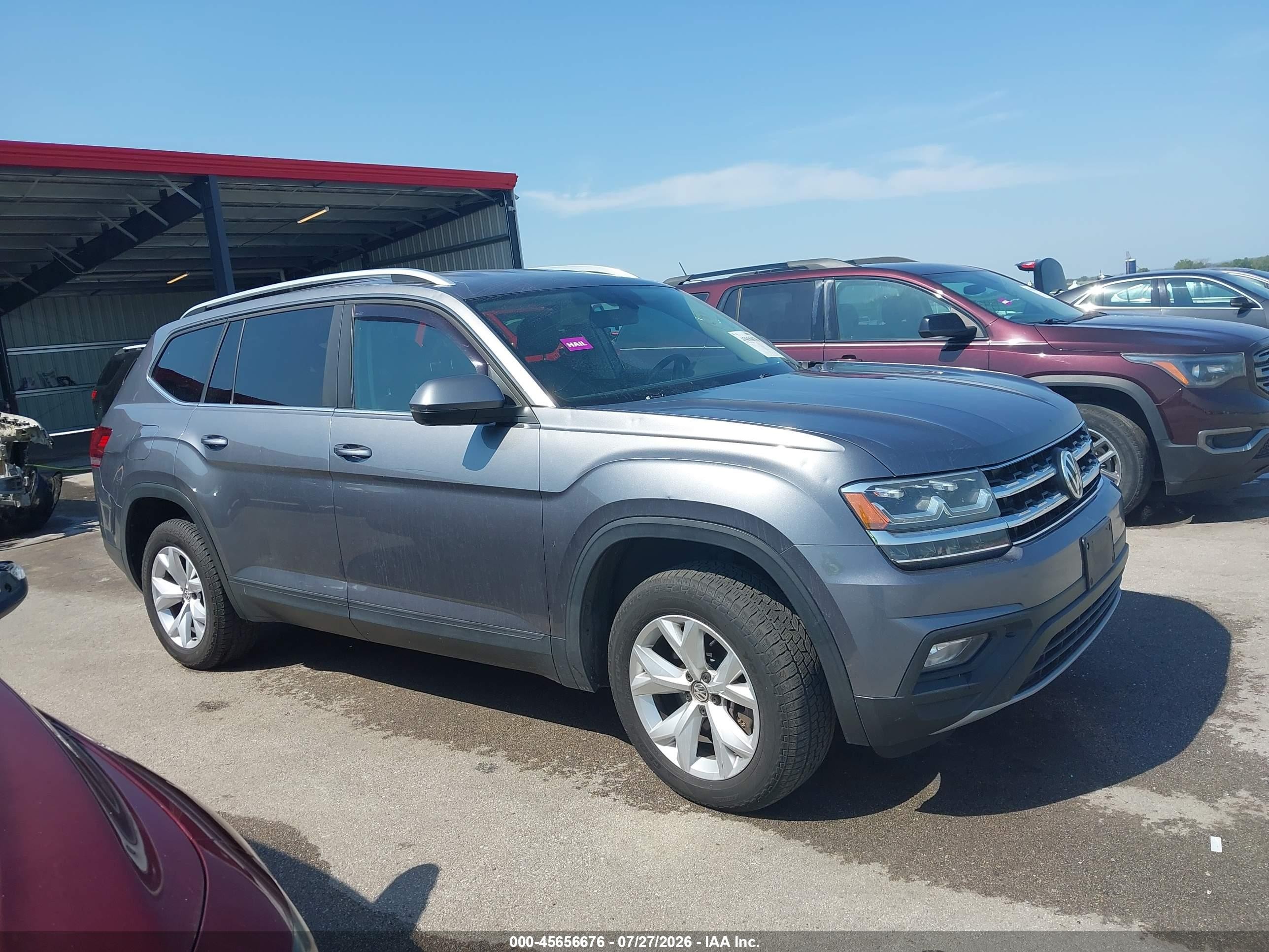 2019 Volkswagen Atlas 3.6l V6 Se Gray vin: 1V2LR2CA8KC572338