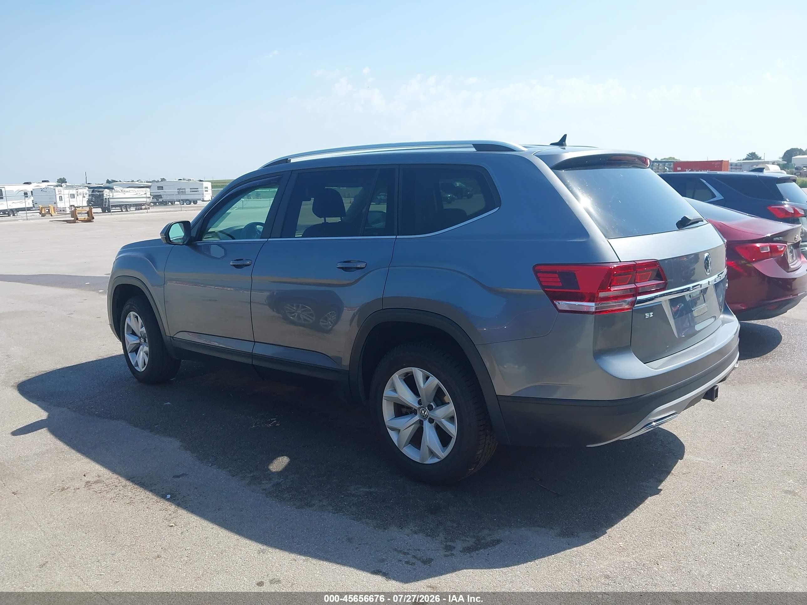 2019 Volkswagen Atlas 3.6l V6 Se Gray vin: 1V2LR2CA8KC572338