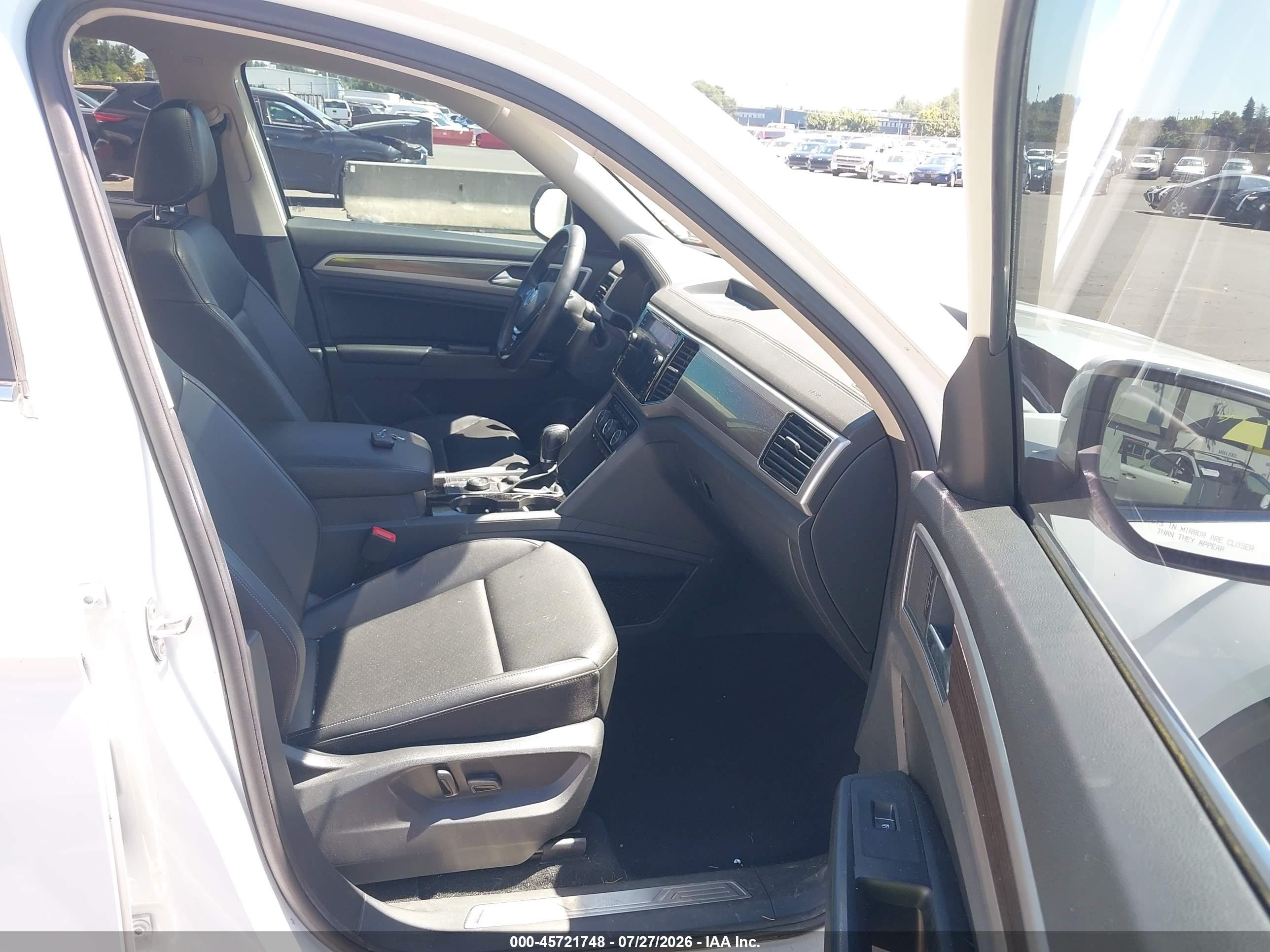 2019 Volkswagen Atlas 3.6l V6 Sel White vin: 1V2MR2CA0KC604476