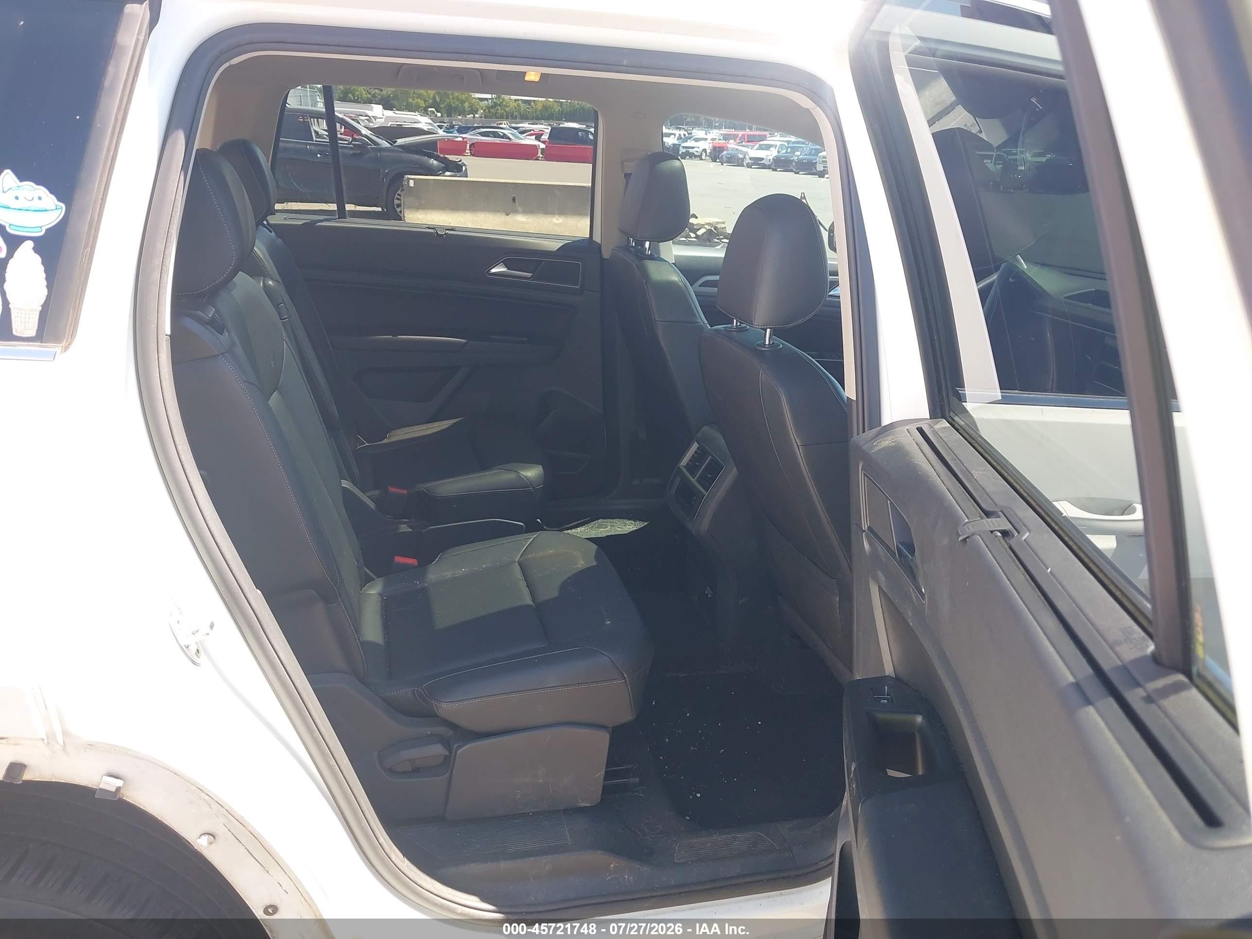 2019 Volkswagen Atlas 3.6l V6 Sel White vin: 1V2MR2CA0KC604476