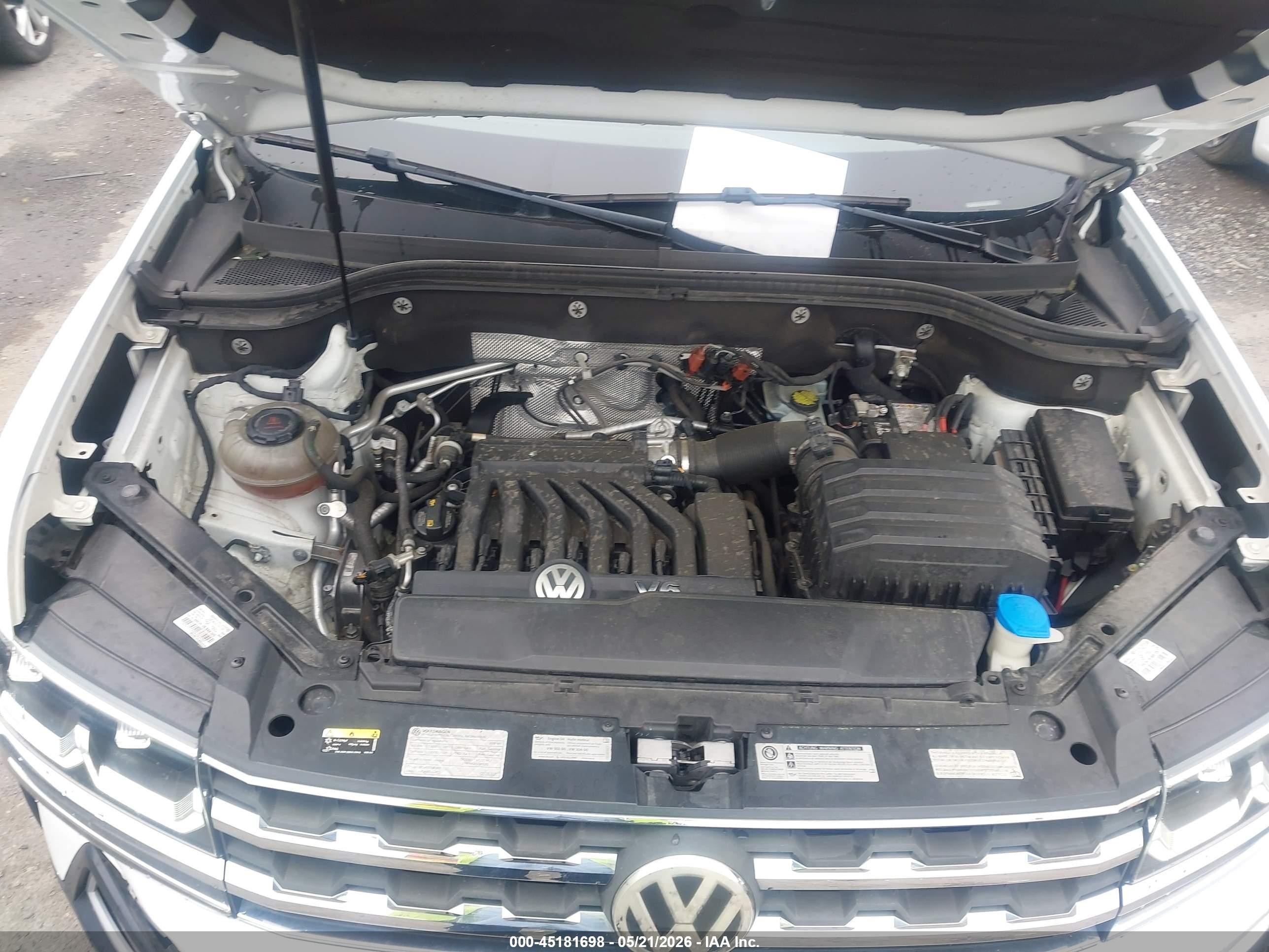 2018 Volkswagen Atlas 3.6l V6 Sel White vin: 1V2MR2CA1JC581661