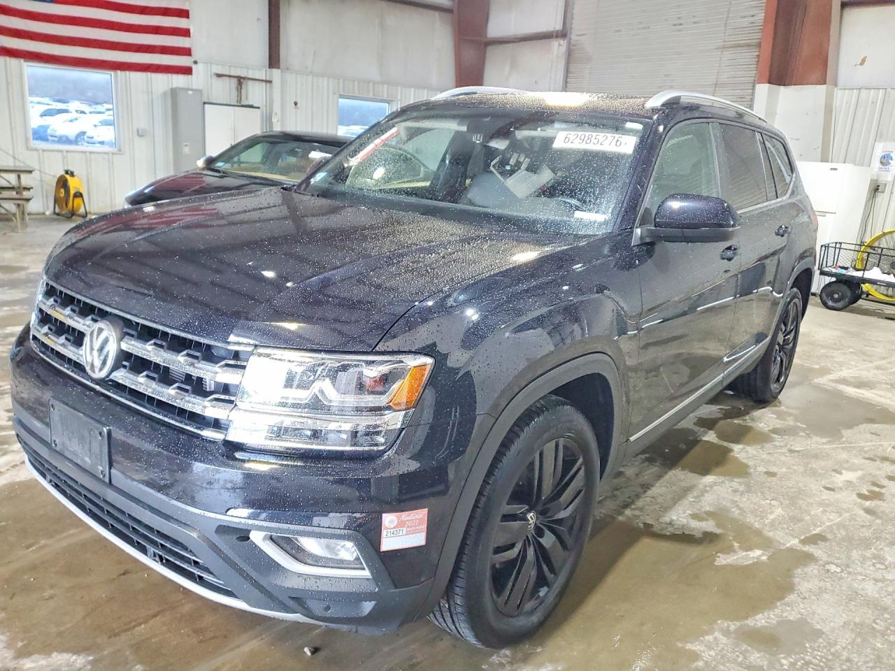 2019 Volkswagen Atlas Sel Black vin: 1V2MR2CA6KC521439
