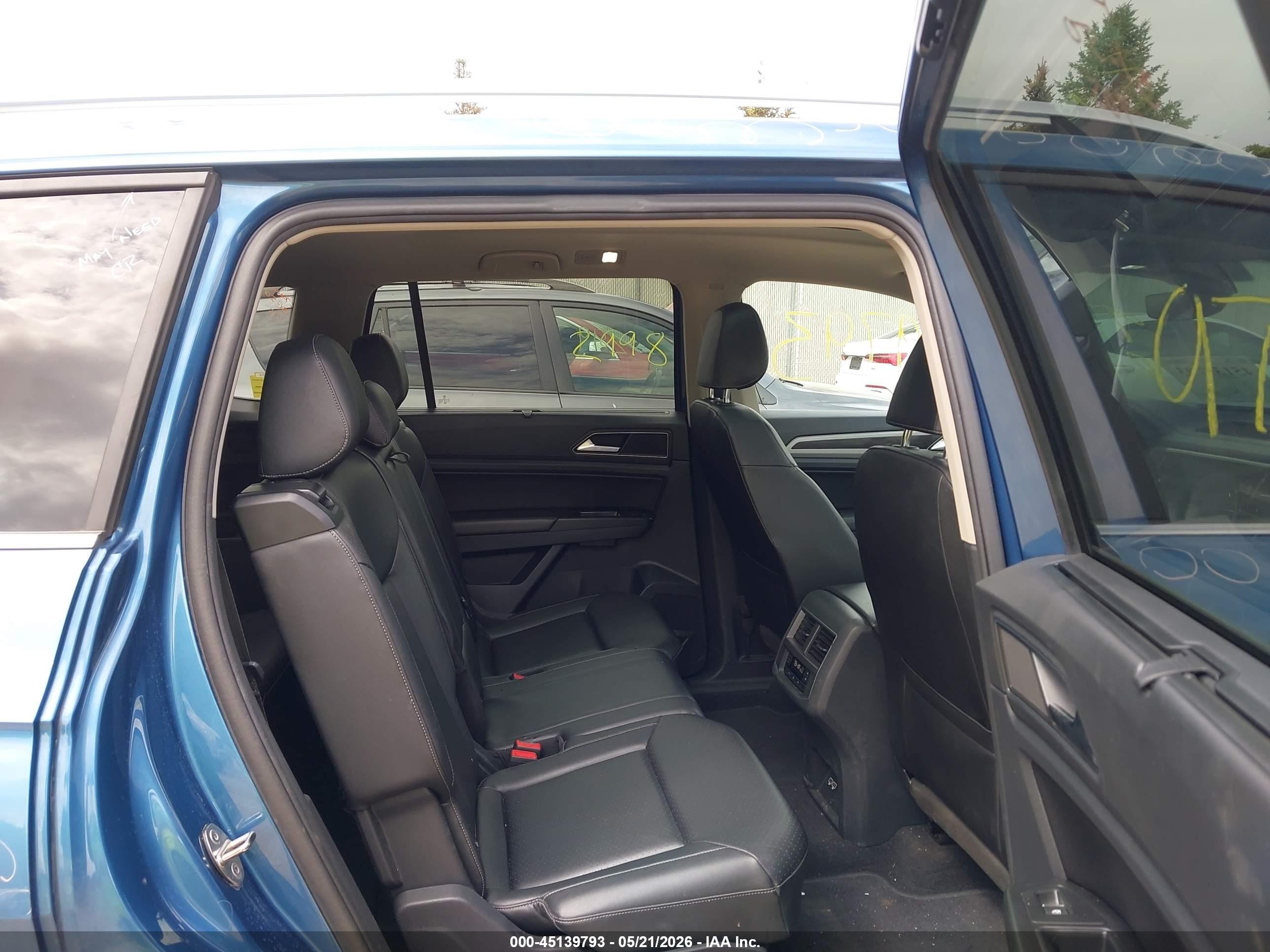 2019 Volkswagen Atlas 3.6l V6 Sel Синий vin: 1V2MR2CA9KC537988