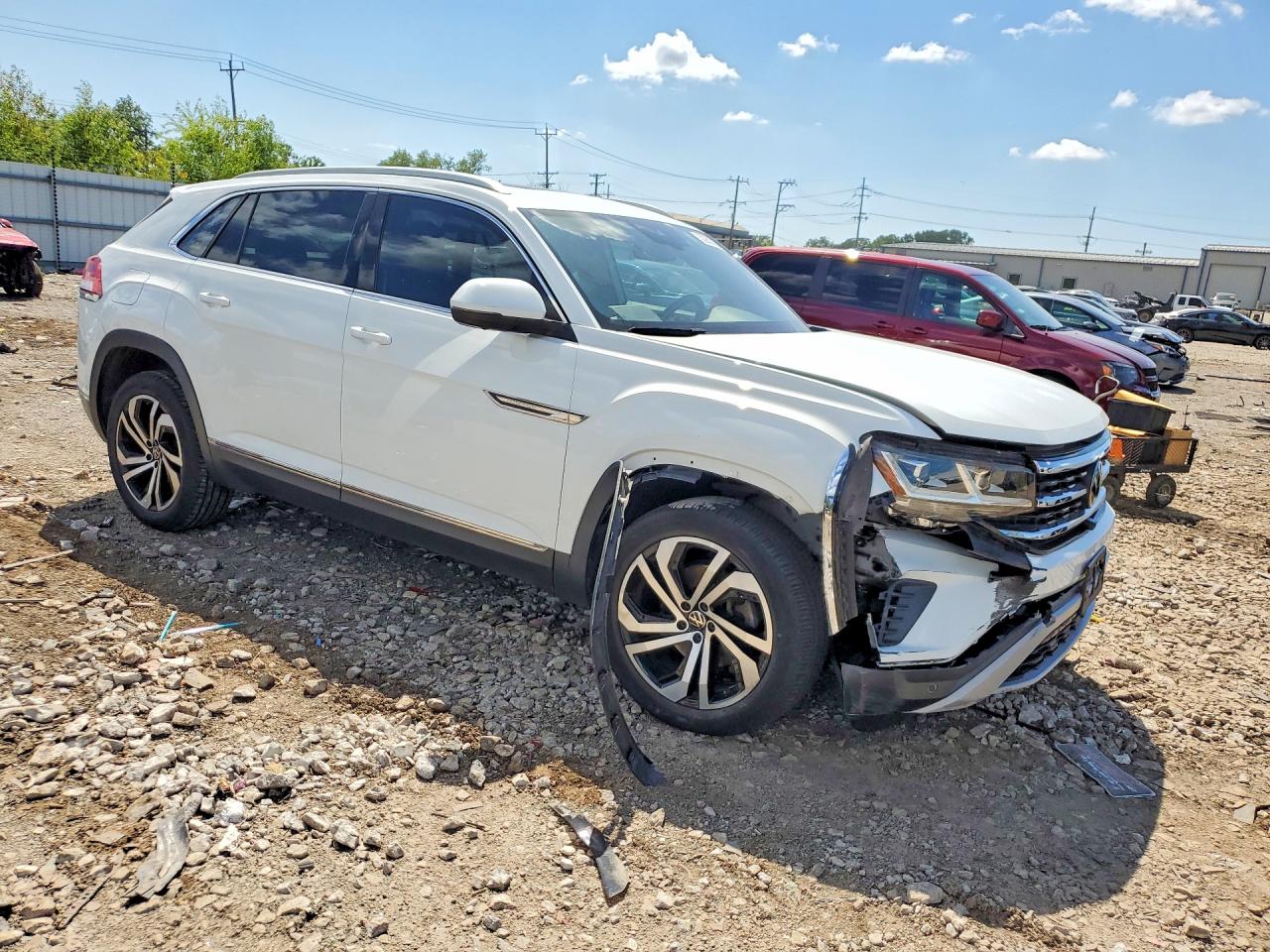 2020 Volkswagen Atlas Cross Sport Sel Premium White vin: 1V2NE2CA7LC216971