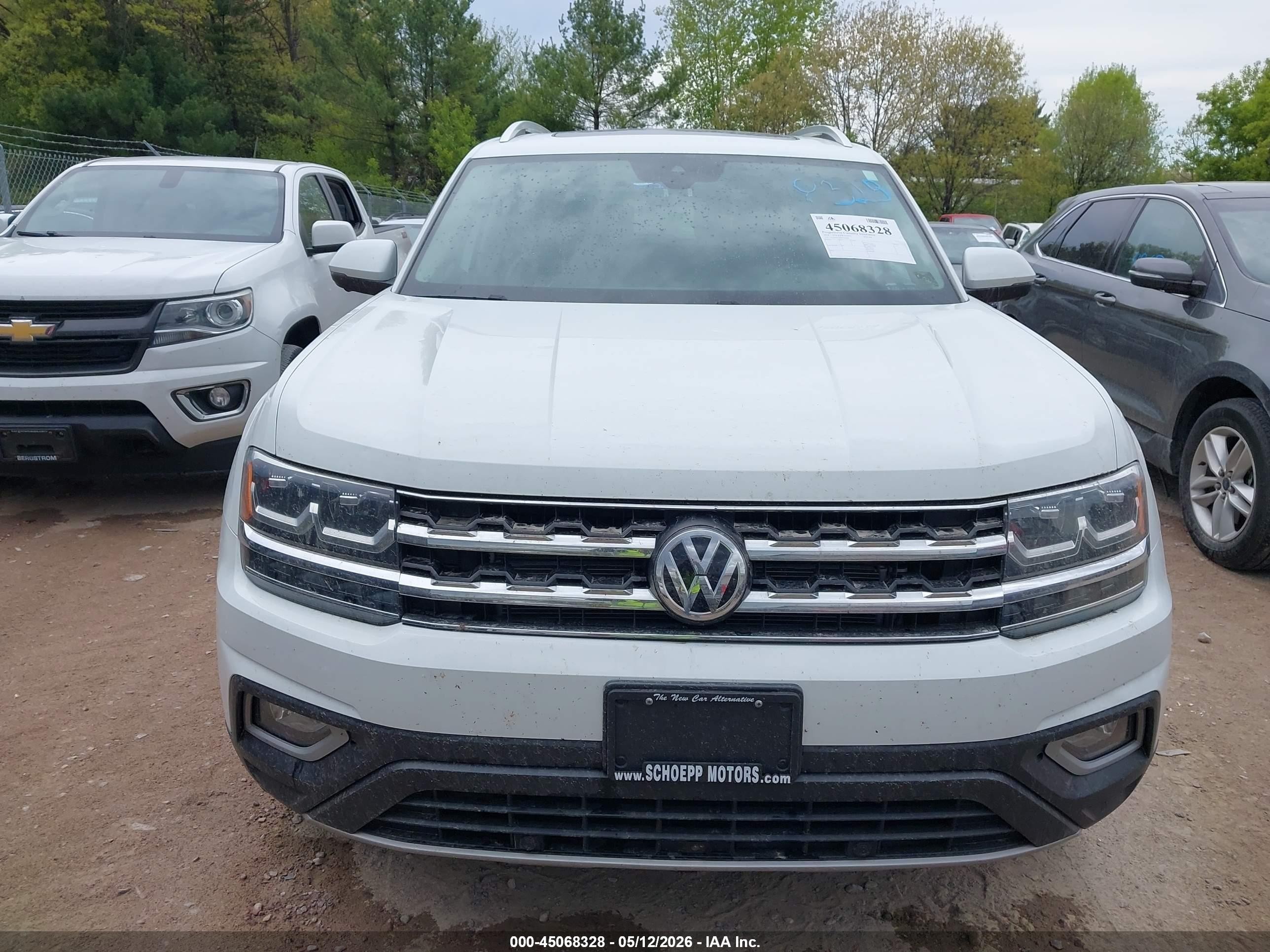 2018 Volkswagen Atlas 3.6l V6 Sel Premium White vin: 1V2NR2CA0JC553676
