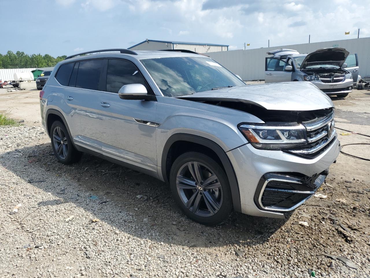 2021 Volkswagen Atlas Se Silver vin: 1V2RR2CA6MC579687