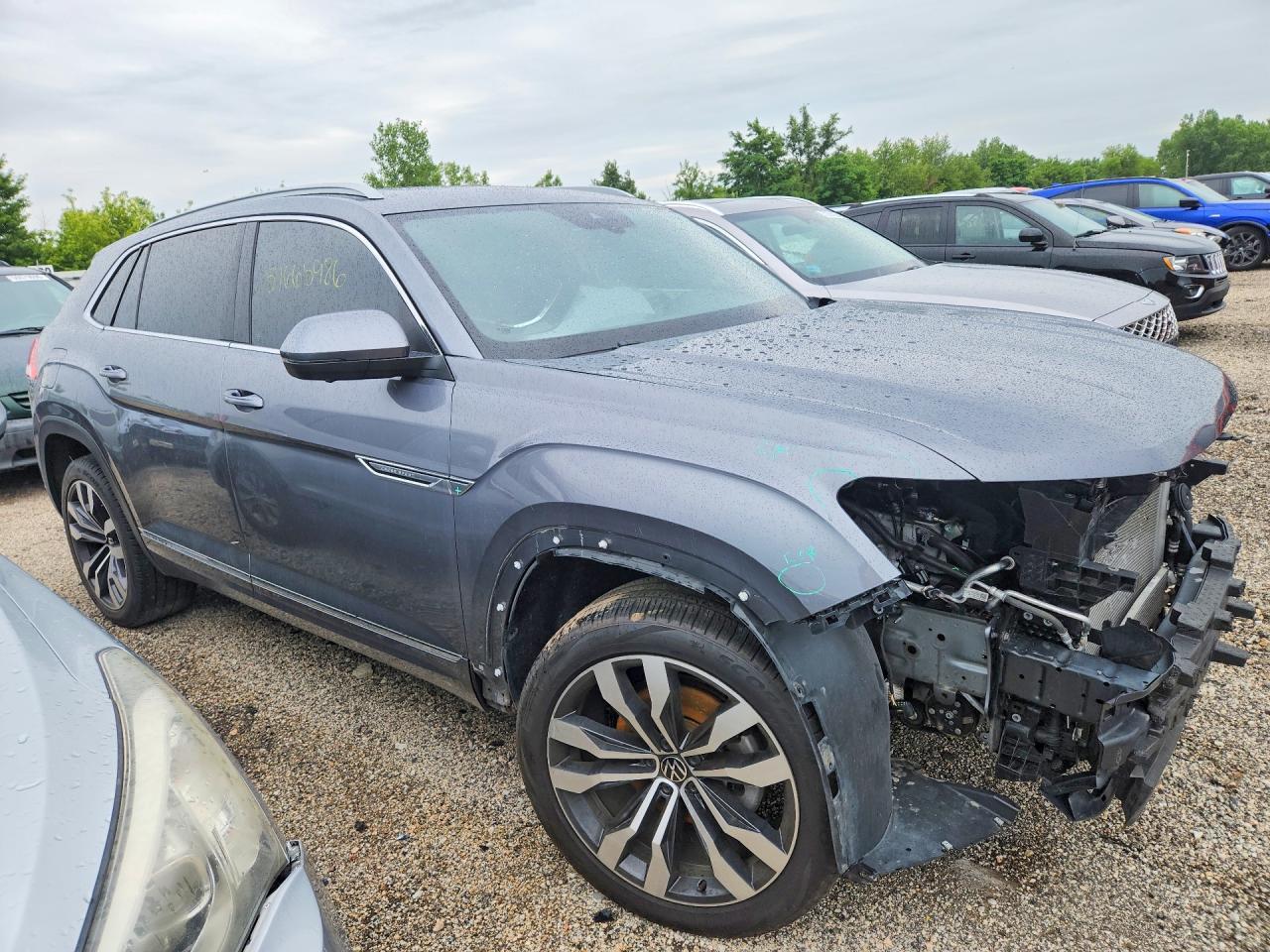 2020 Volkswagen Atlas Cross Sport Sel Premium R-line Gray vin: 1V2TE2CA7LC231235