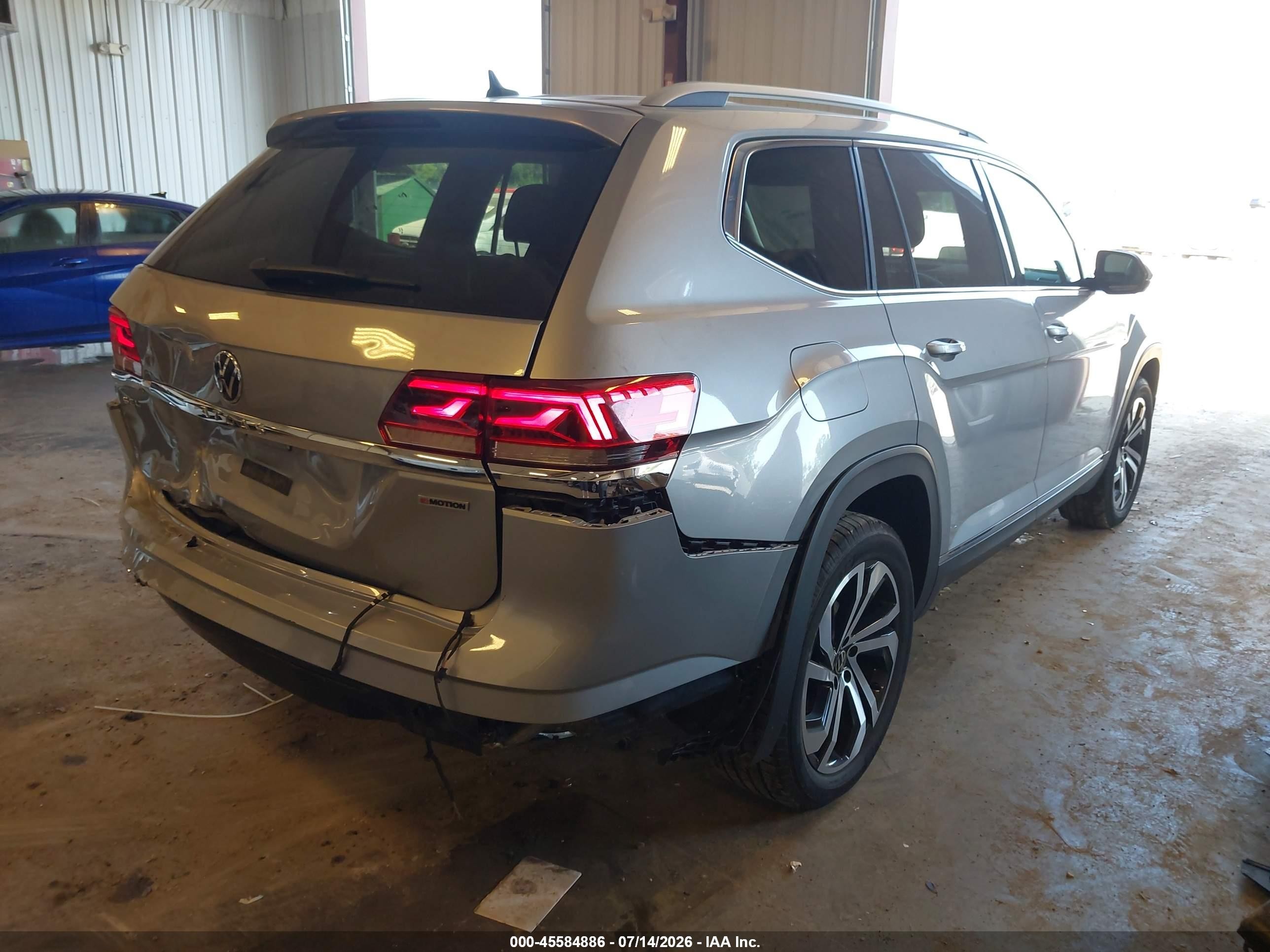 2021 Volkswagen Atlas 2.0t Sel Premium Silver vin: 1V2TP2CA6MC608195