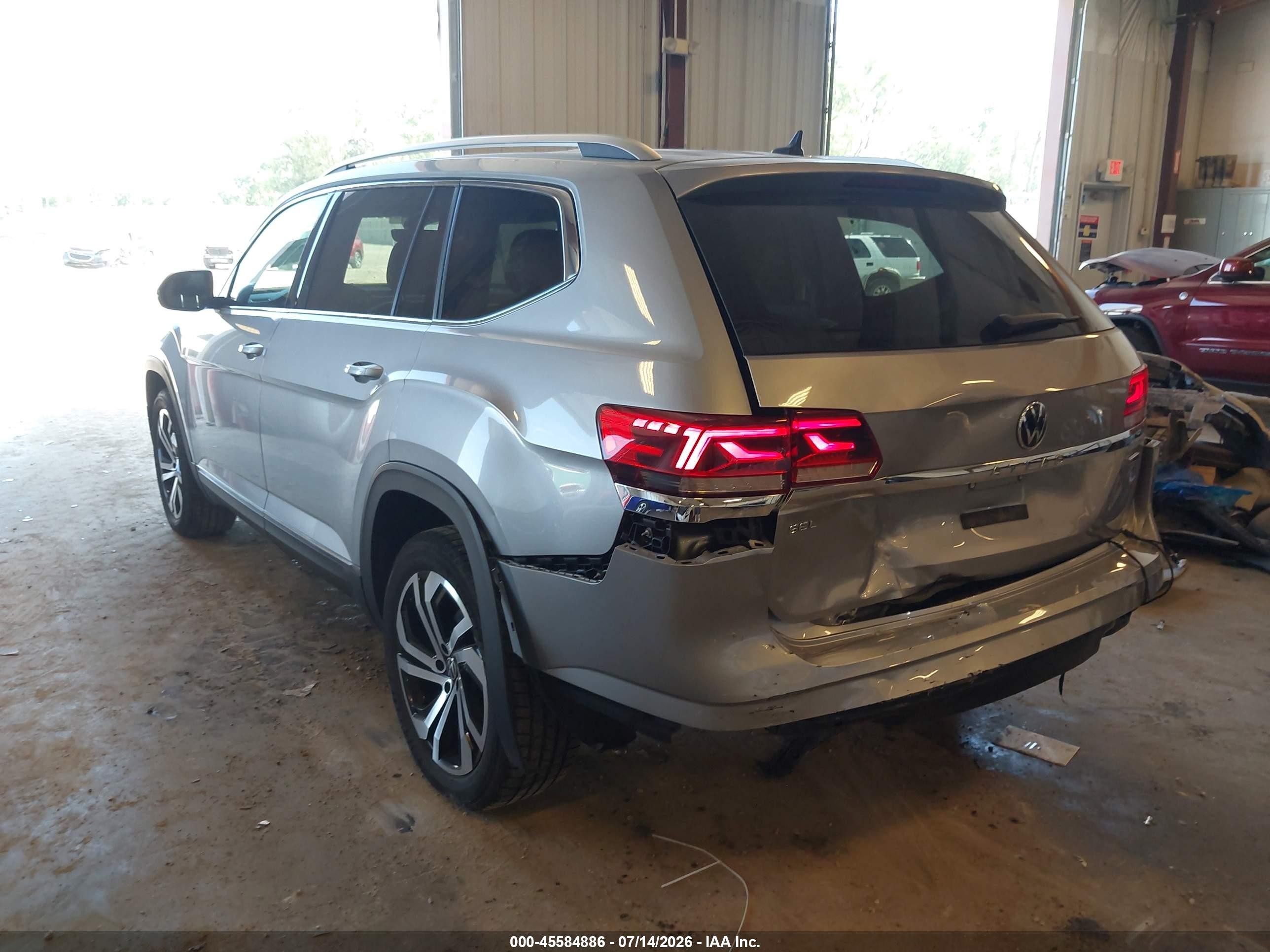 2021 Volkswagen Atlas 2.0t Sel Premium Silver vin: 1V2TP2CA6MC608195