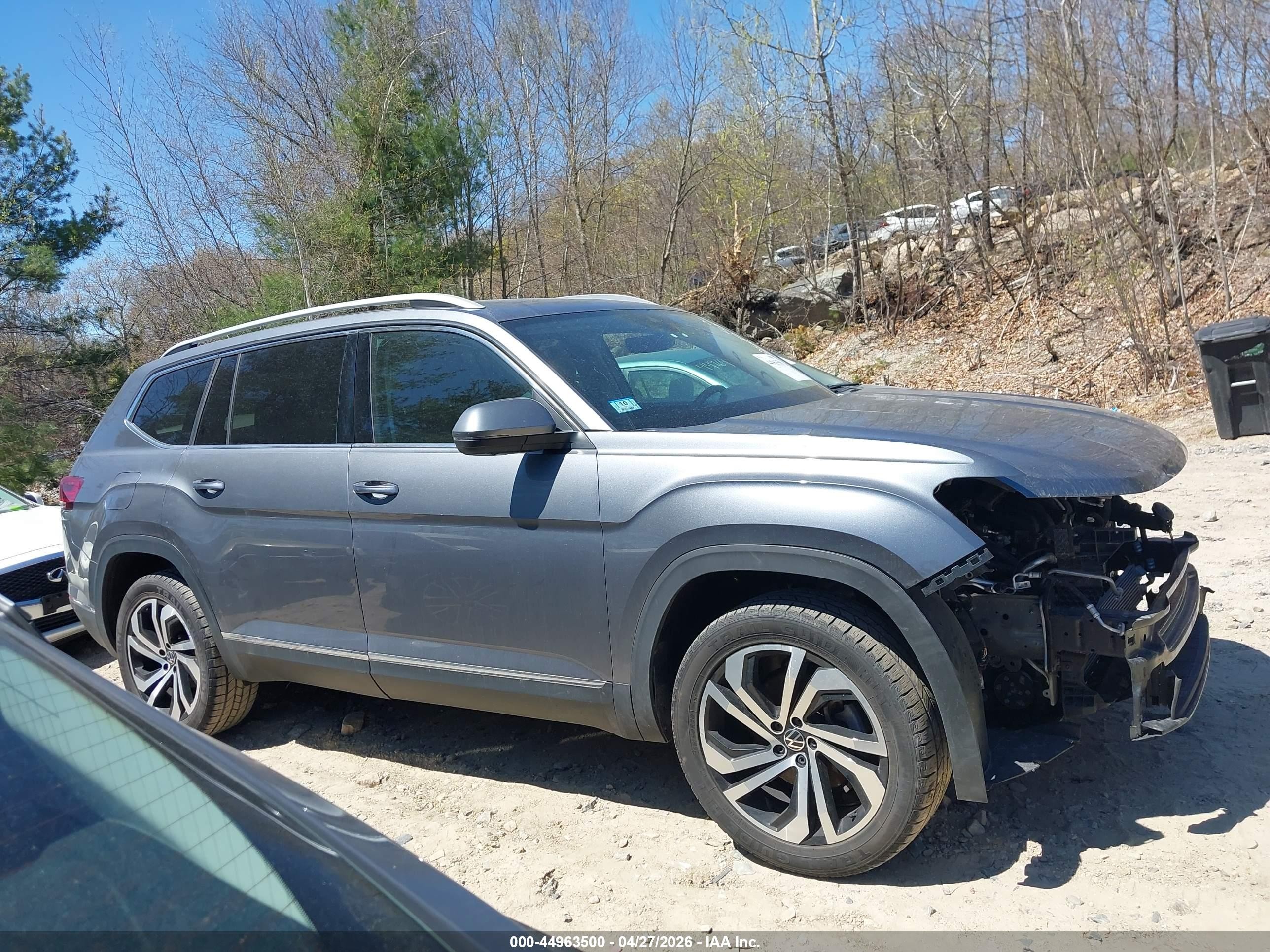 2021 Volkswagen Atlas 3.6l V6 Sel Premium Серый vin: 1V2TR2CA4MC571934